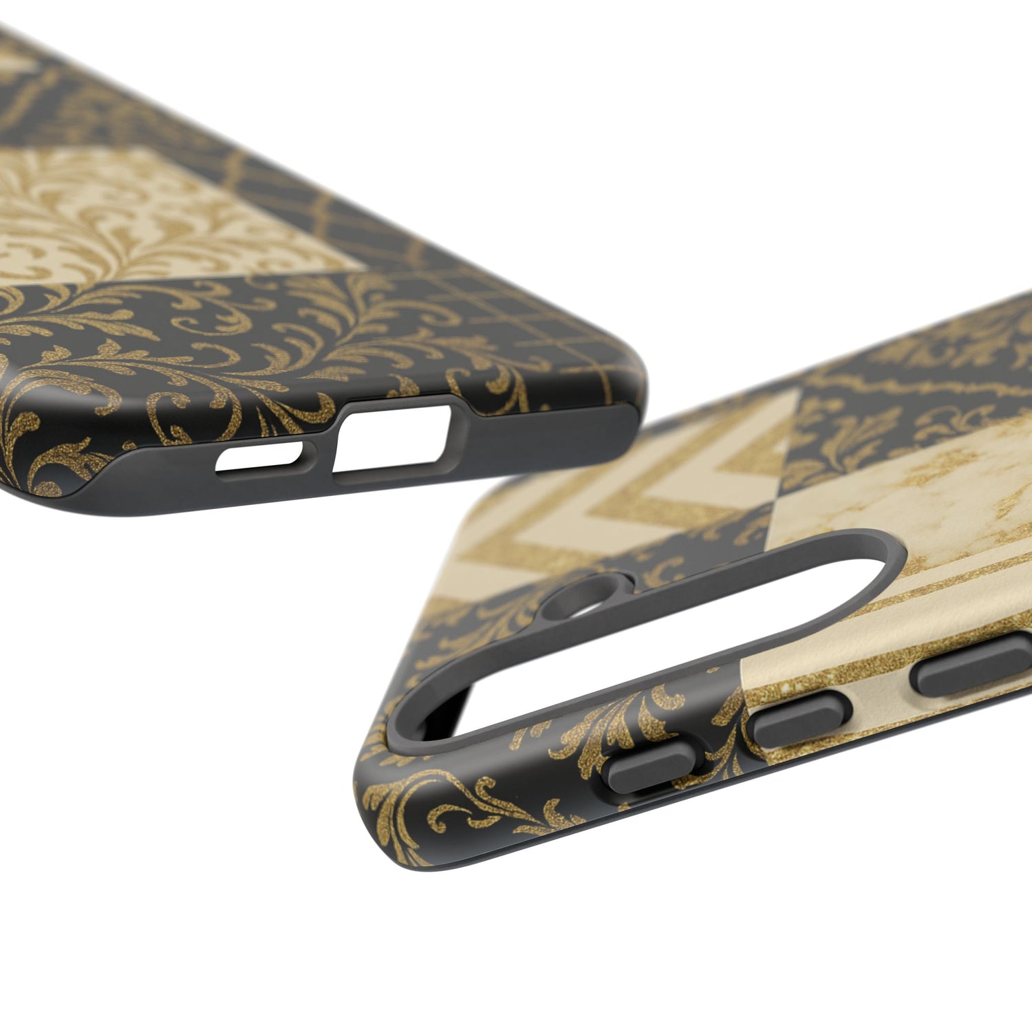 Phone Case, Luxury Black and Gold Festive Design for Christmas Gift, Holiday Decor, Tough Cases, Winter Celebration, Elegant iPhone Cover