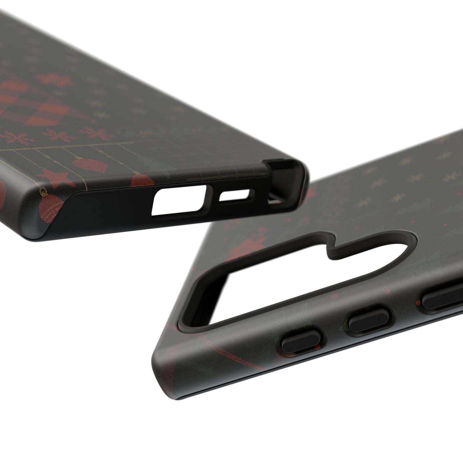 Black Festive Phone Case - Christmas Phone Cover - Tough Design