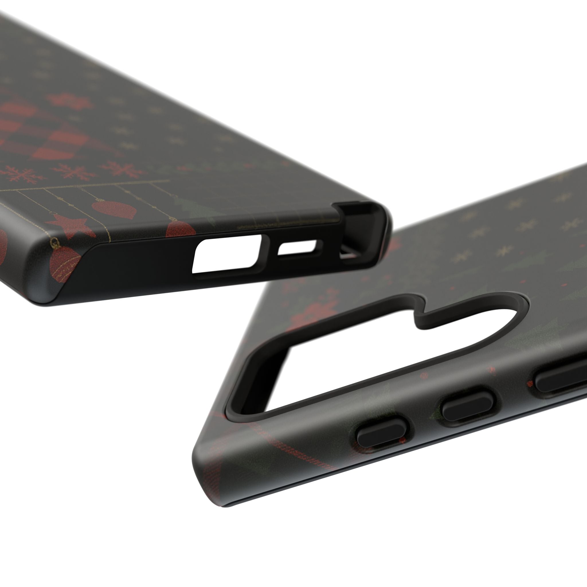 Black Festive Phone Case - Christmas Phone Cover - Tough Design