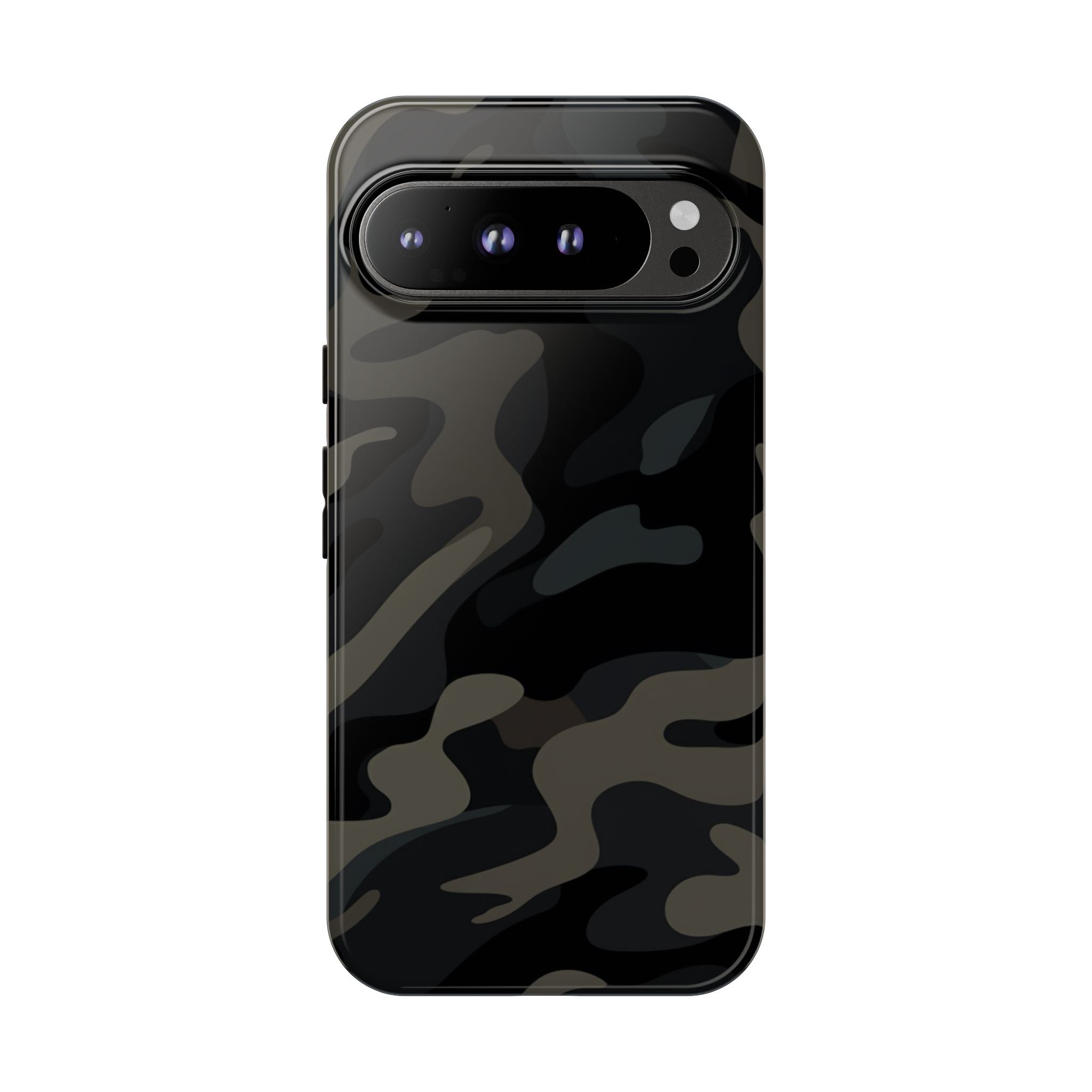 Black Camouflage Phone Case for iPhone, Samsung and Google Pixel Google Pixel 9 Pro XL Glossy