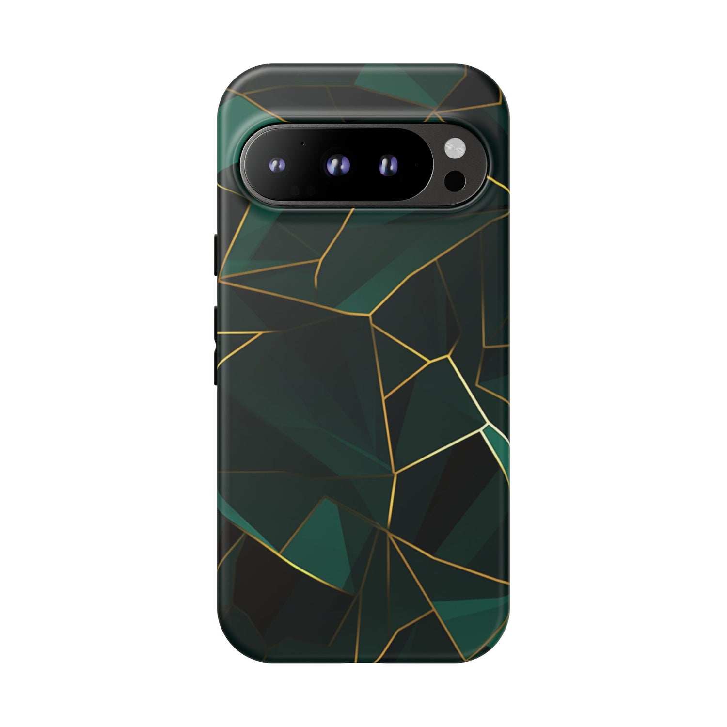 Emerald Veil - Geometric Luxe Phone Case Google Pixel 9 Pro Matte