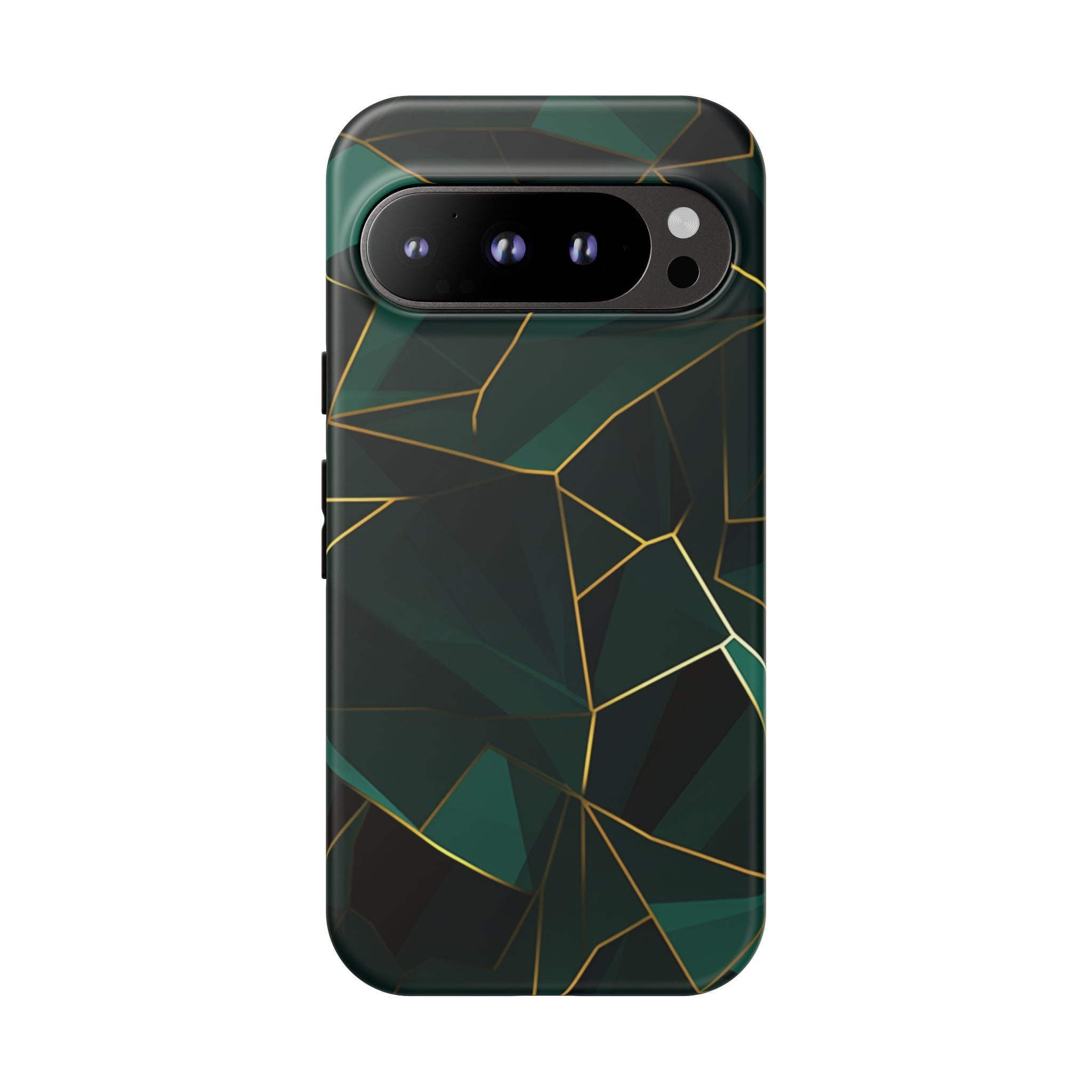 Emerald Veil - Geometric Luxe Phone Case Google Pixel 9 Pro Matte