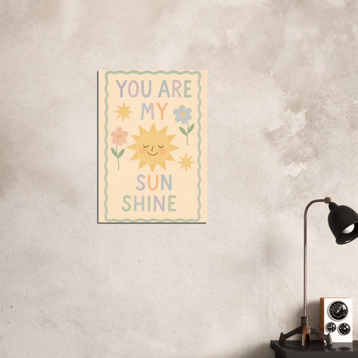 You Are My Sunshine Poster - Adorable Nursery Decor for Baby Girl - Classic Matte Art Print 50x70 cm 20x28″