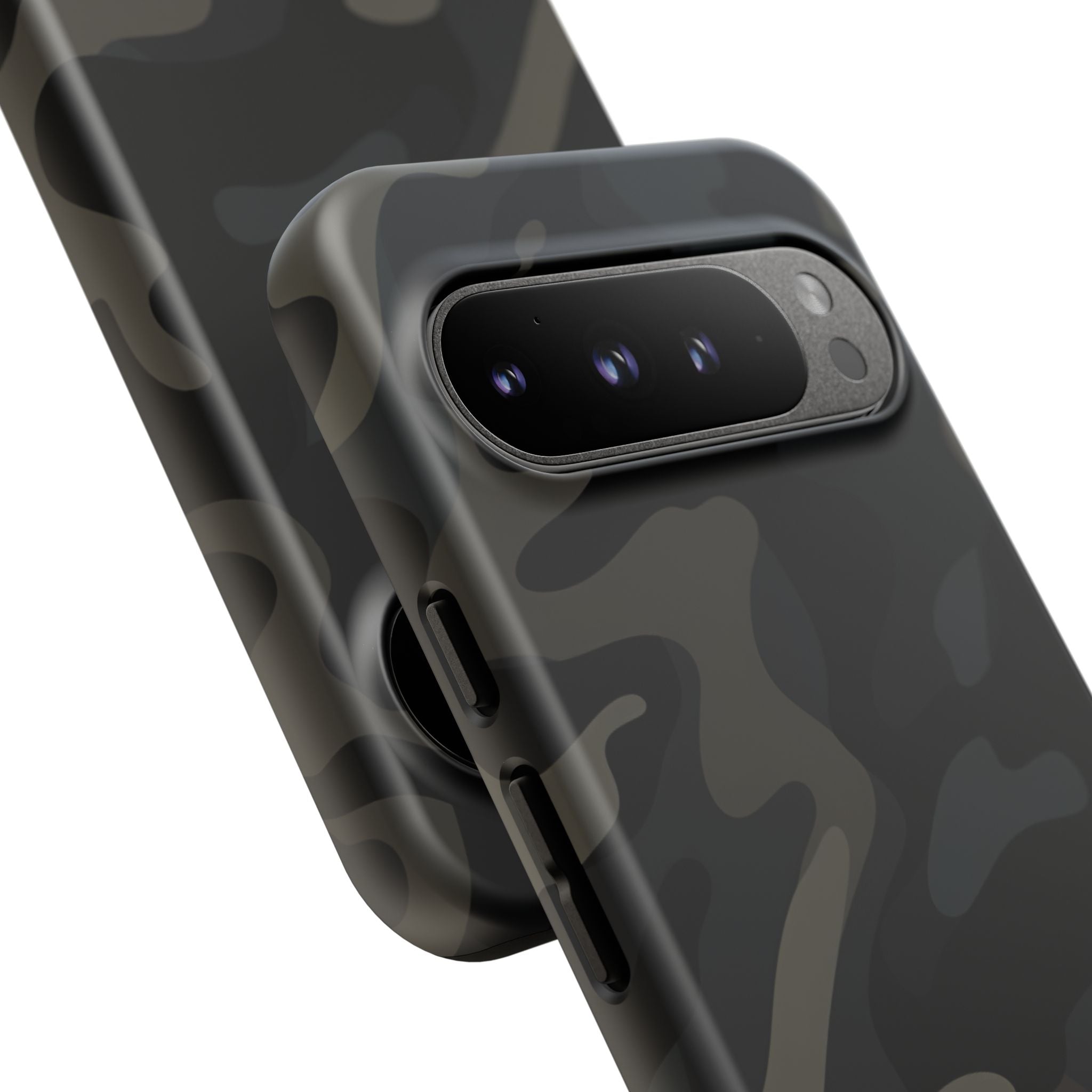 Black Camouflage Phone Case for iPhone, Samsung and Google Pixel