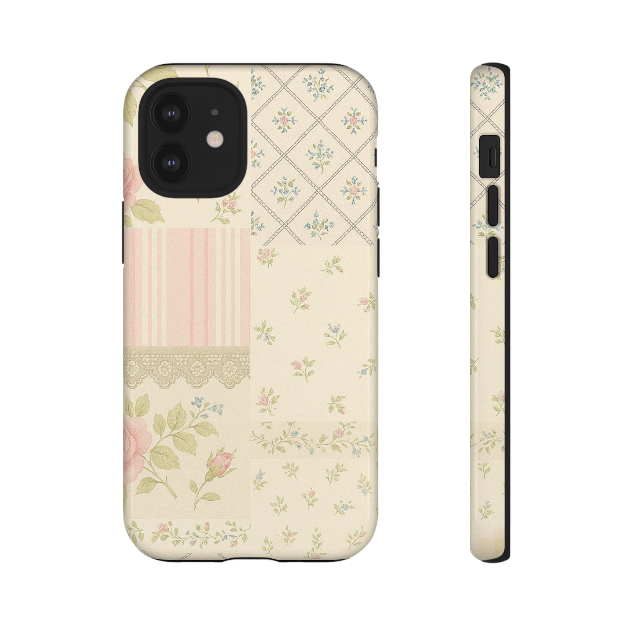 Floral Phone Case, Floral Tough Case, Protective Phone Case, Flower Case, Tough Phone Cover, Floral Tech Accessory iPhone 12 Mini Glossy
