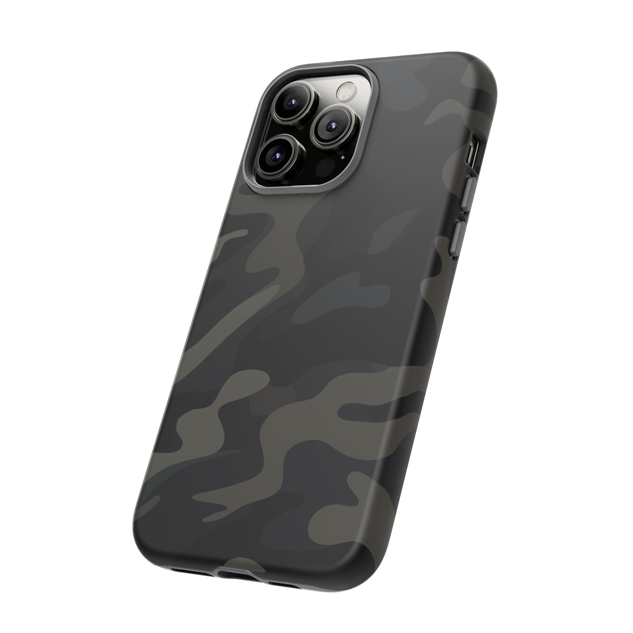 Black Camouflage Phone Case for iPhone, Samsung and Google Pixel
