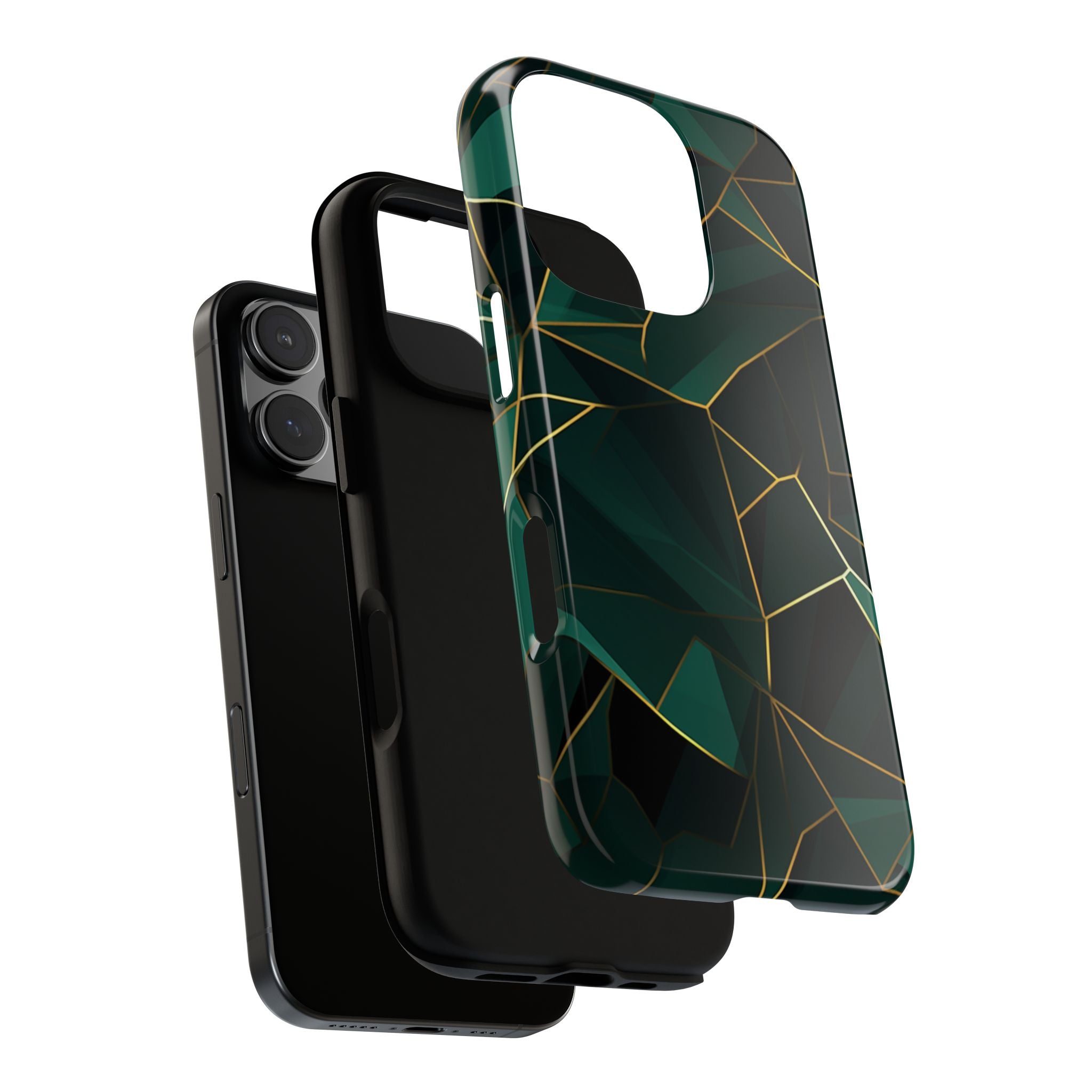 Emerald Veil - Geometric Luxe Phone Case