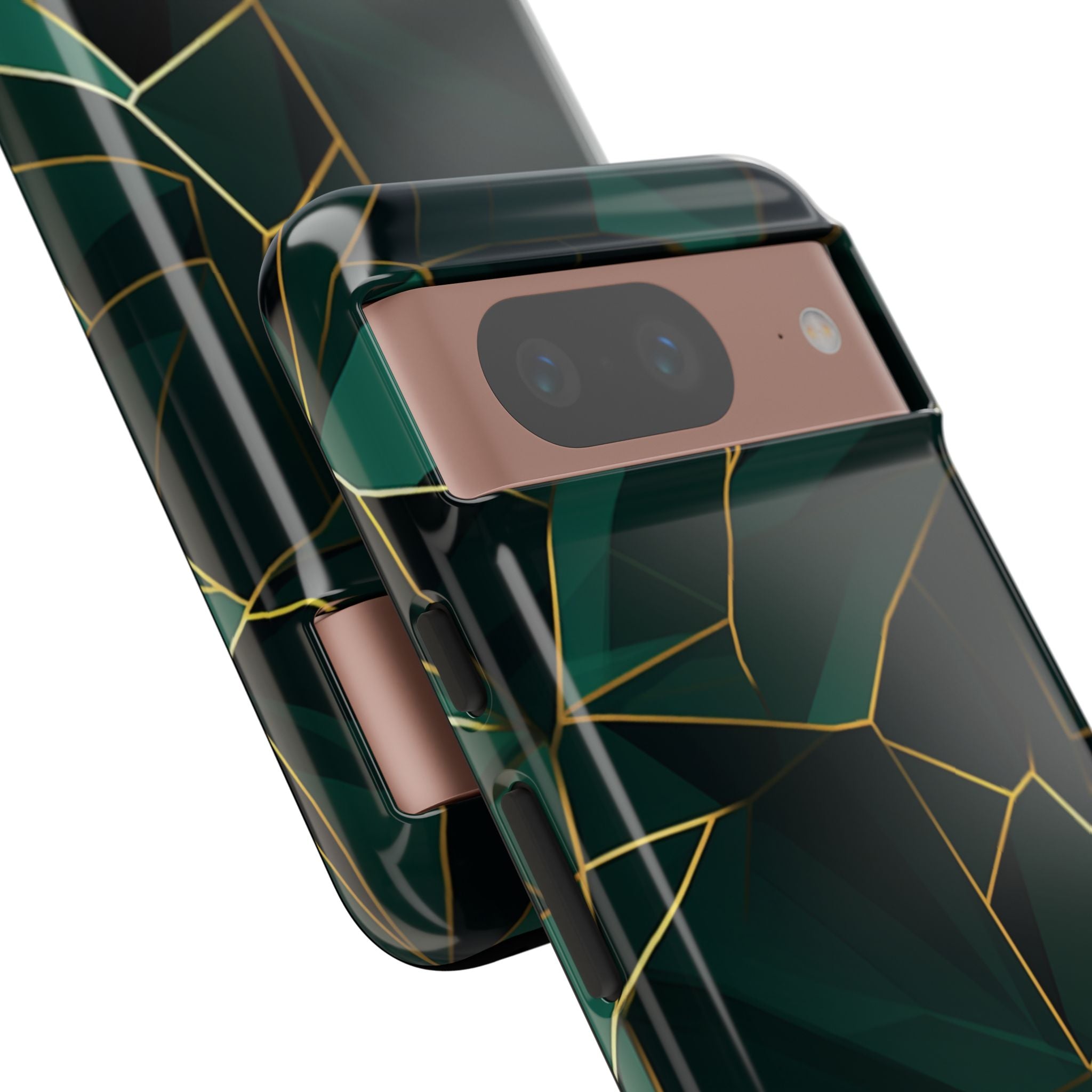 Emerald Veil - Geometric Luxe Phone Case