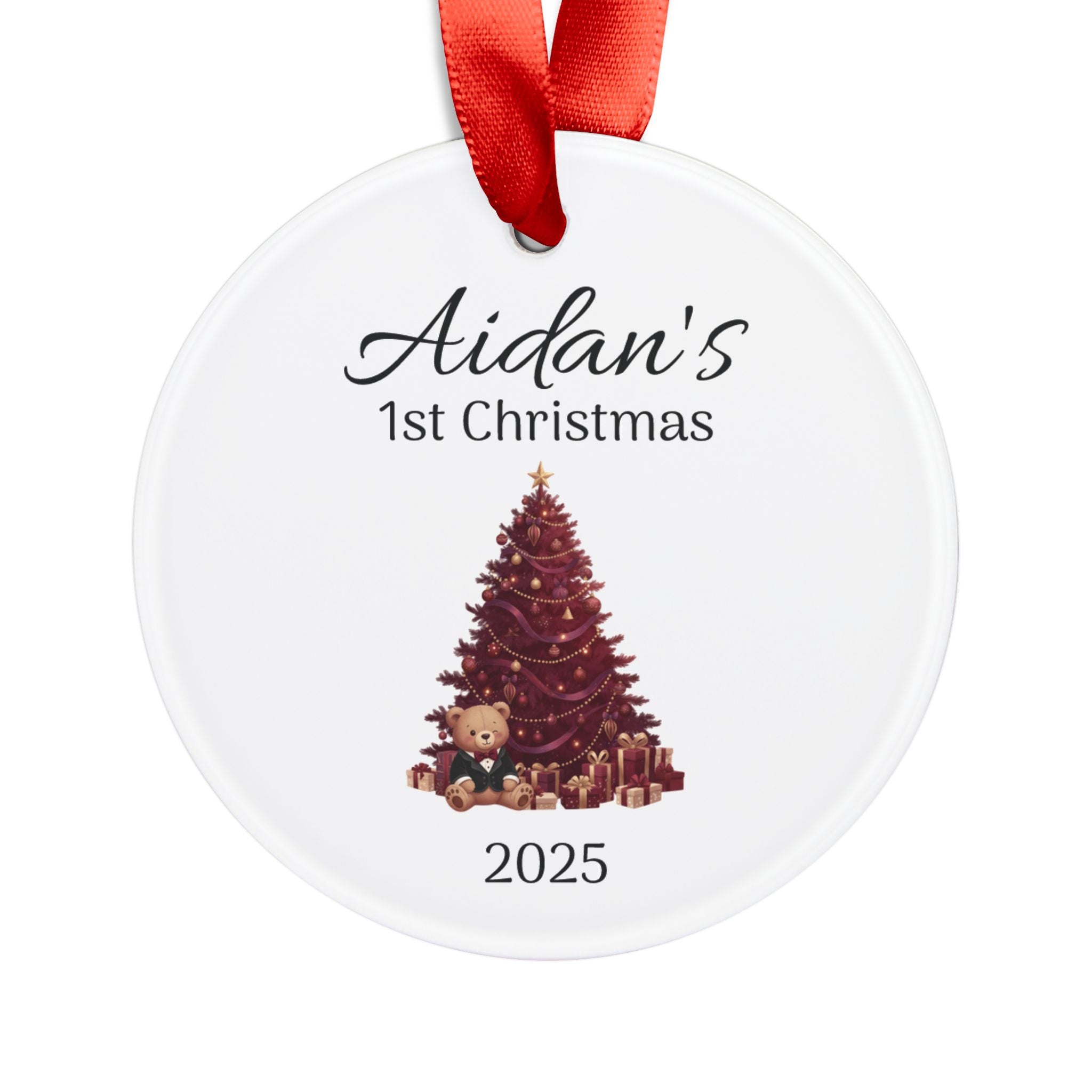 Personalized Christmas Ornament - Keepsake Decoration for Christmas Tree Decoration Round One size