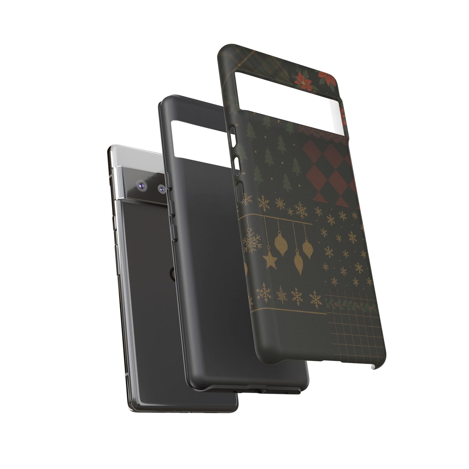 Black Luxury Phone Case for Christmas Festive Season - Tough design