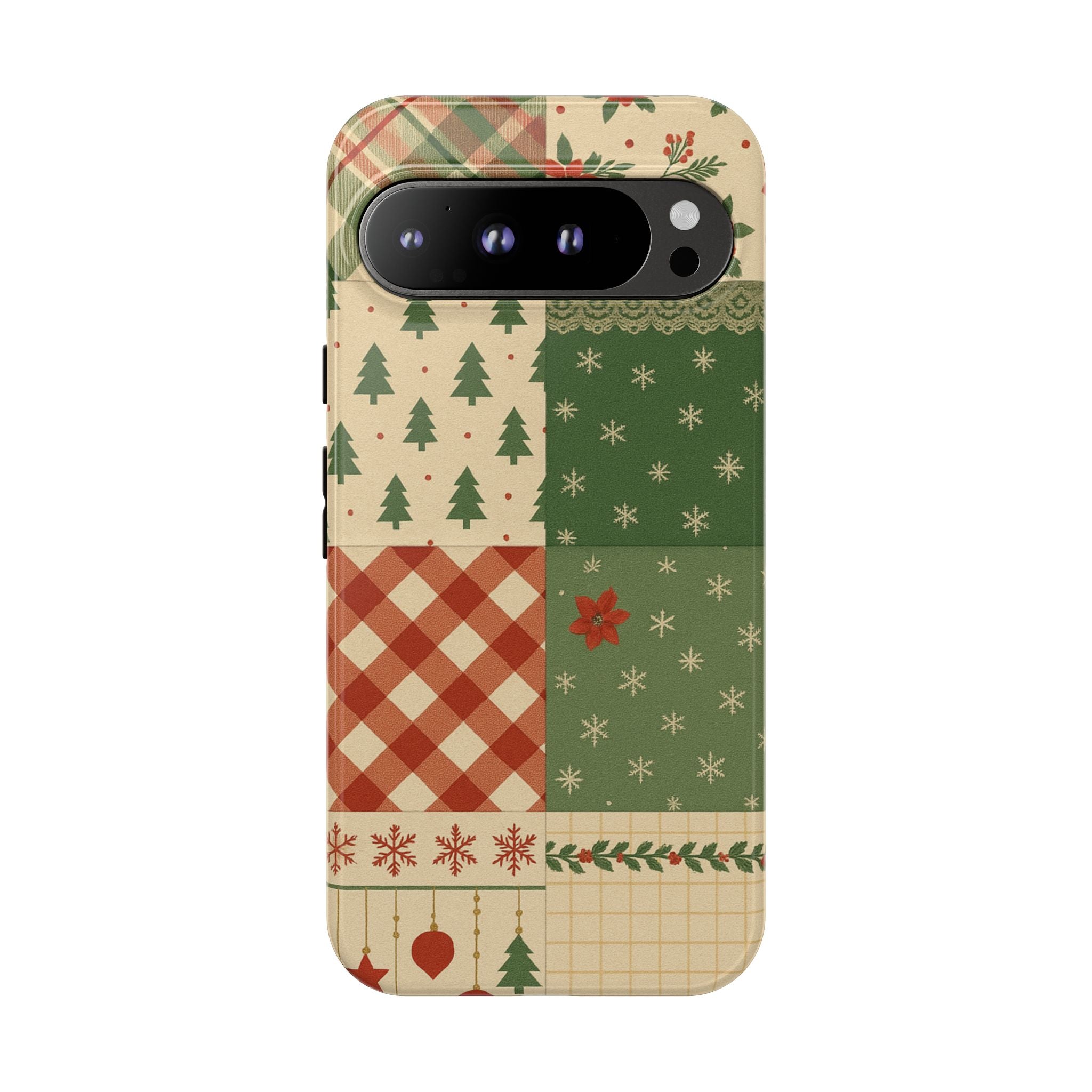 Festive Phone Cases, Luxury Black and Gold Design for Christmas Gift, Holiday Decor, Tough Case, Winter Celebration, Elegant iPhone Cover Google Pixel 9 Pro XL Glossy