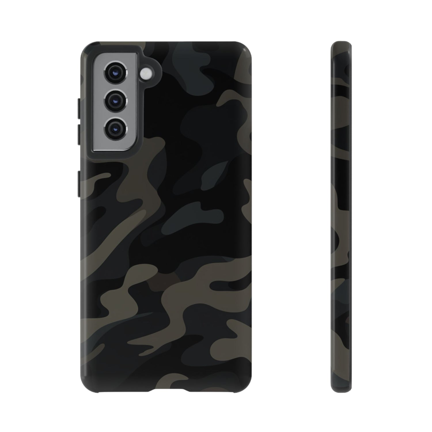 Black Camouflage Phone Case for iPhone, Samsung and Google Pixel Samsung Galaxy S21 Glossy