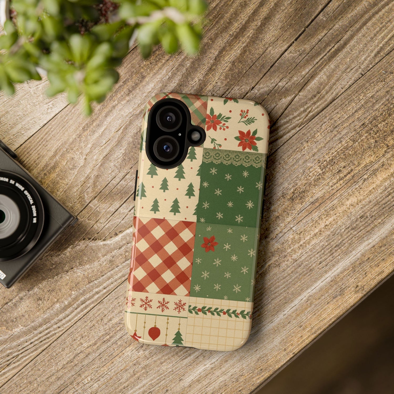 Festive Phone Cases, Luxury Black and Gold Design for Christmas Gift, Holiday Decor, Tough Case, Winter Celebration, Elegant iPhone Cover