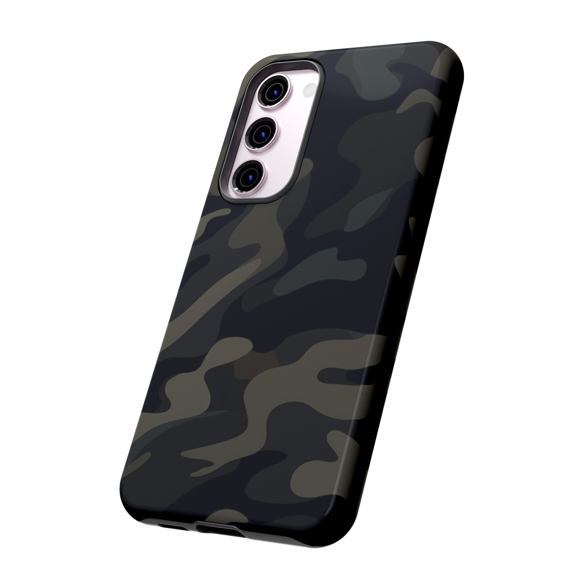 Black Camouflage Phone Case for iPhone, Samsung and Google Pixel