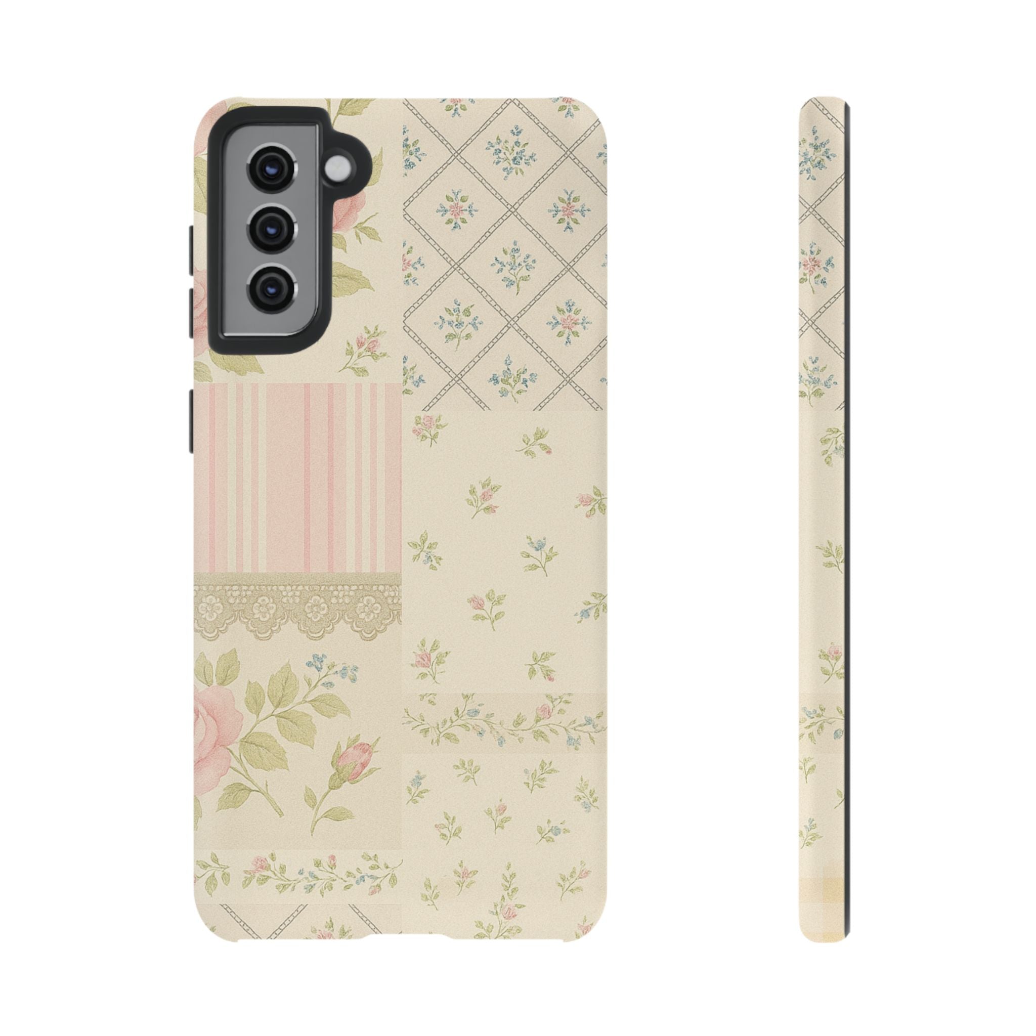 Floral Phone Case, Floral Tough Case, Protective Phone Case, Flower Case, Tough Phone Cover, Floral Tech Accessory Samsung Galaxy S21 Plus Matte