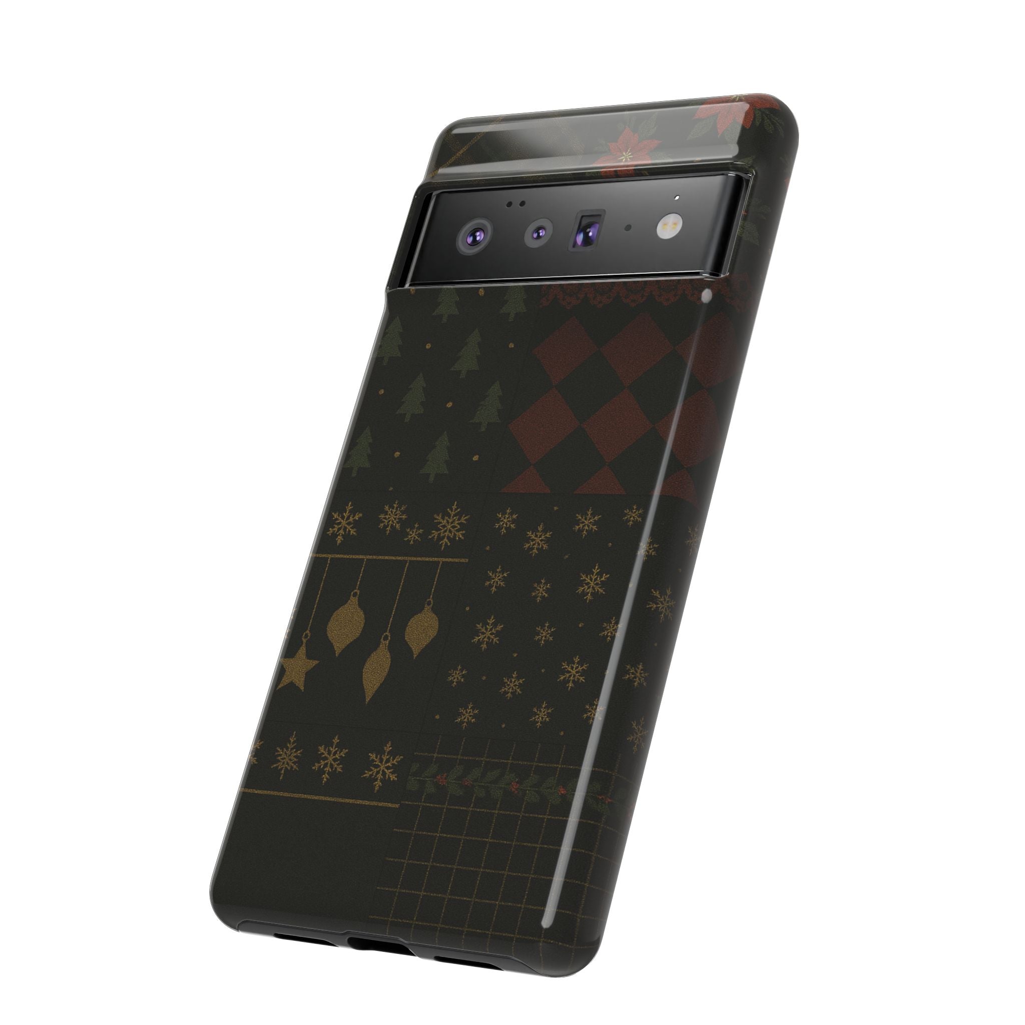 Black Luxury Phone Case for Christmas Festive Season - Tough design