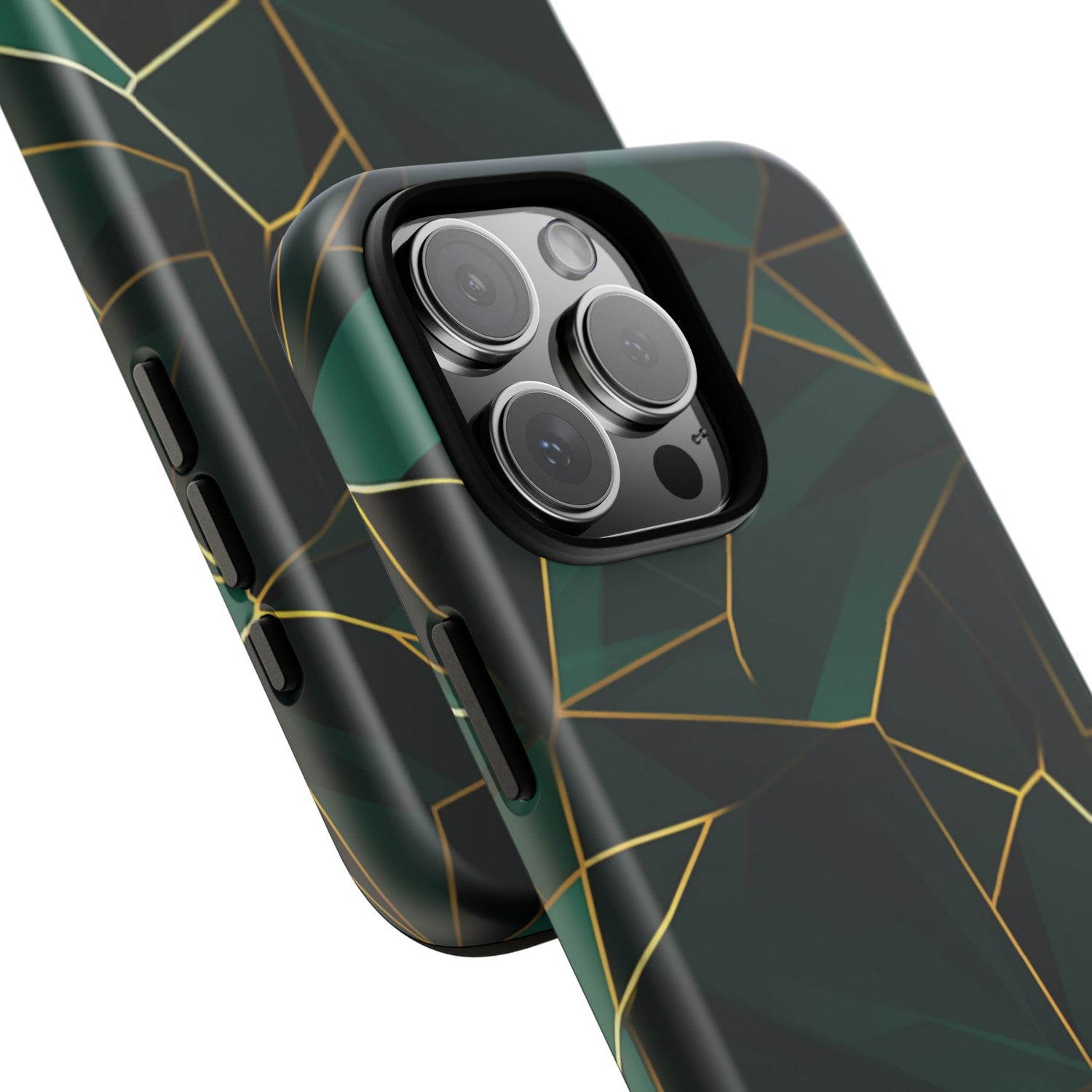 Emerald Veil - Geometric Luxe Phone Case
