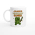 Personalized Minecraft Gamer Mug - Custom 11oz Ceramic Coffee Cup for Gamers Ceramic White