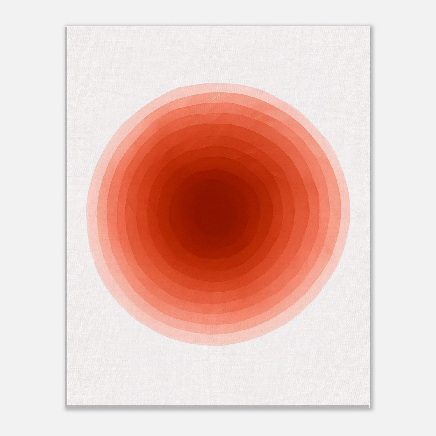 Crimson Pulse – Abstract Red Watercolor Circle Print - Slim Canvas - Wall Art 40x50 cm 16x20″