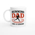 Running Dad Mug - Like a Legend | 11oz Gift for Marathon Runners Ceramic White