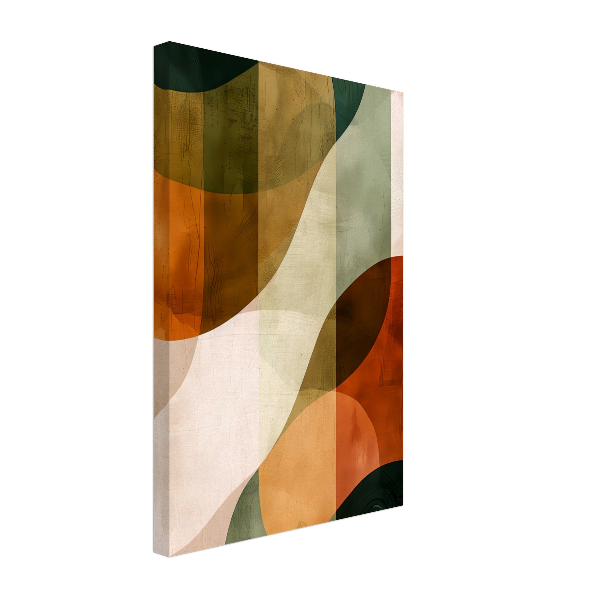 Autumn Currents – Abstract Earth Tone Flow Canvas Art 30x45 cm 12x18″