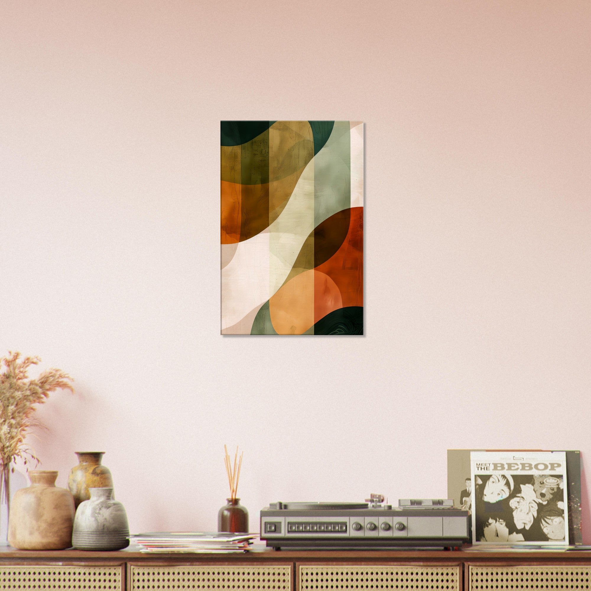 Autumn Currents – Abstract Earth Tone Flow Canvas Art