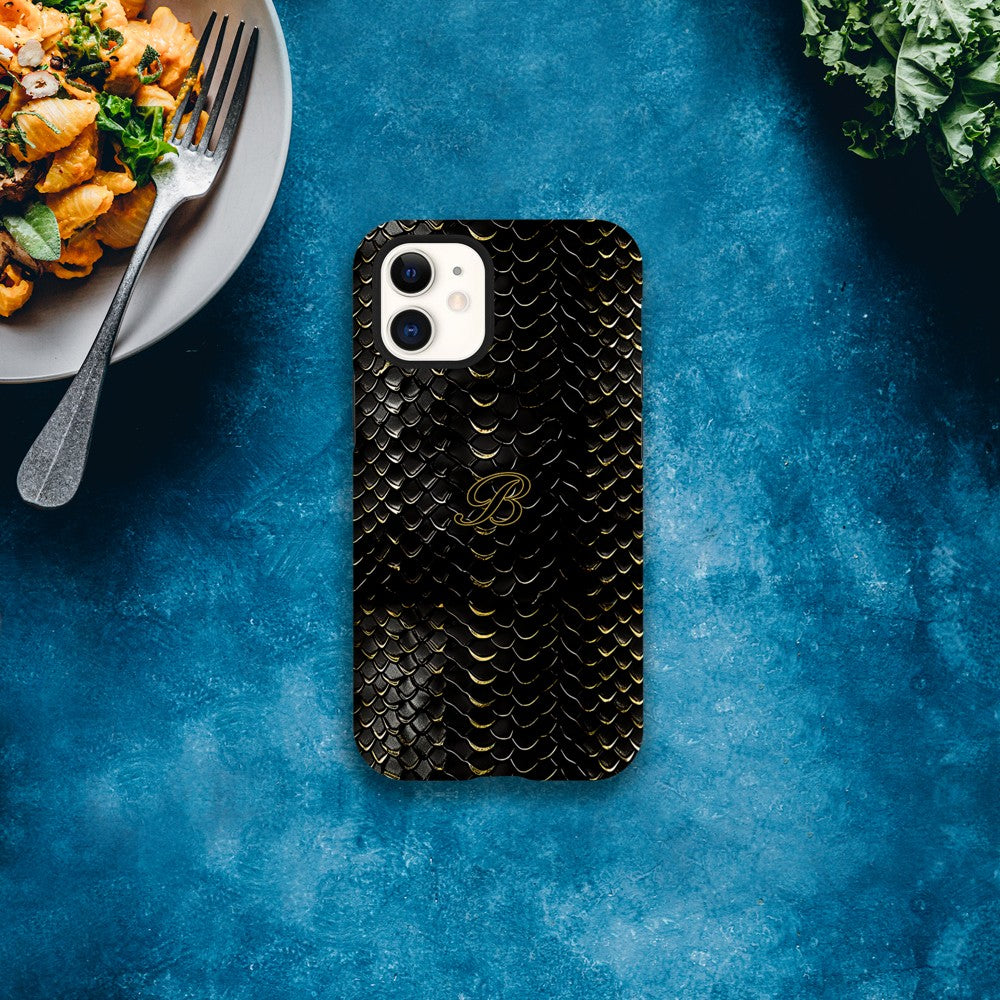 Luxury Dragon Scale Phone Case - iPhone 16, 15 Pro, Samsung S23 | Golden 3D Design iPhone 12 Mini