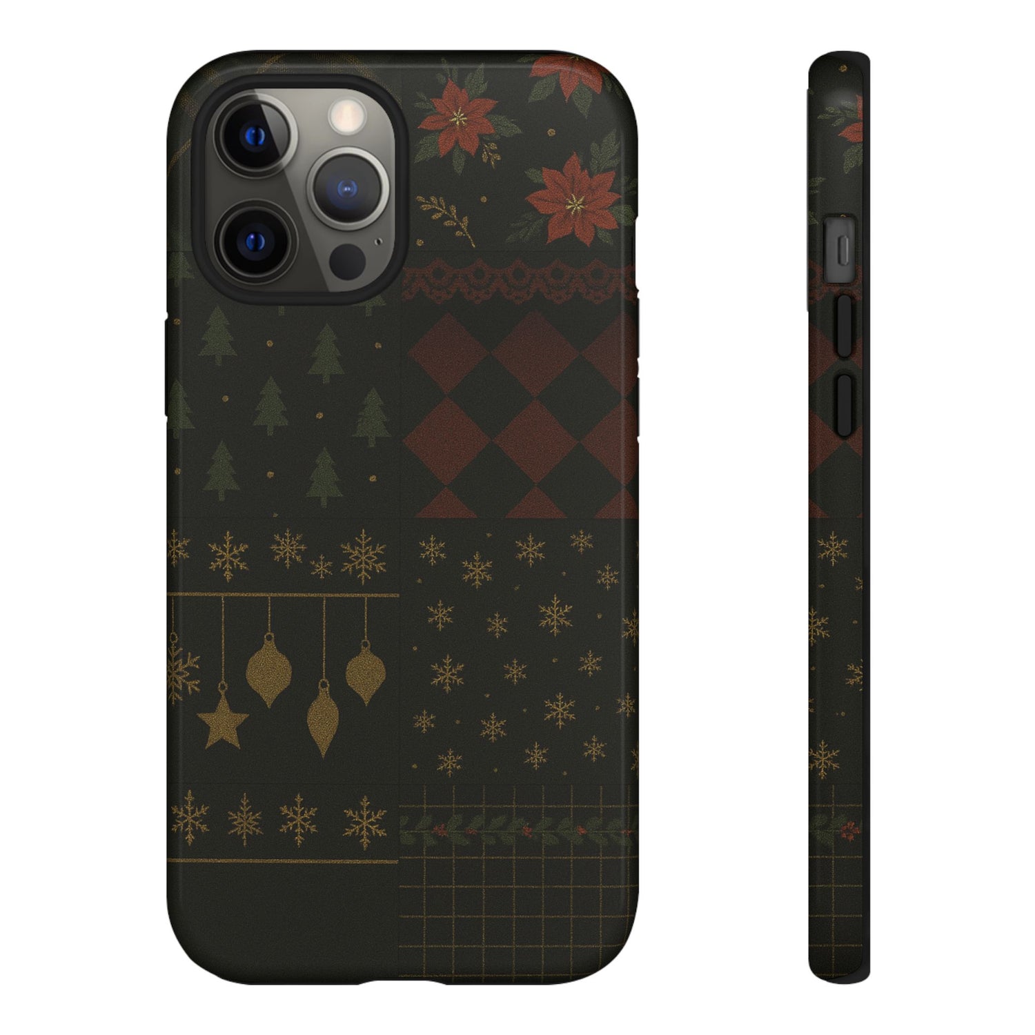 Black Luxury Phone Case for Christmas Festive Season - Tough design iPhone 12 Pro Max Glossy