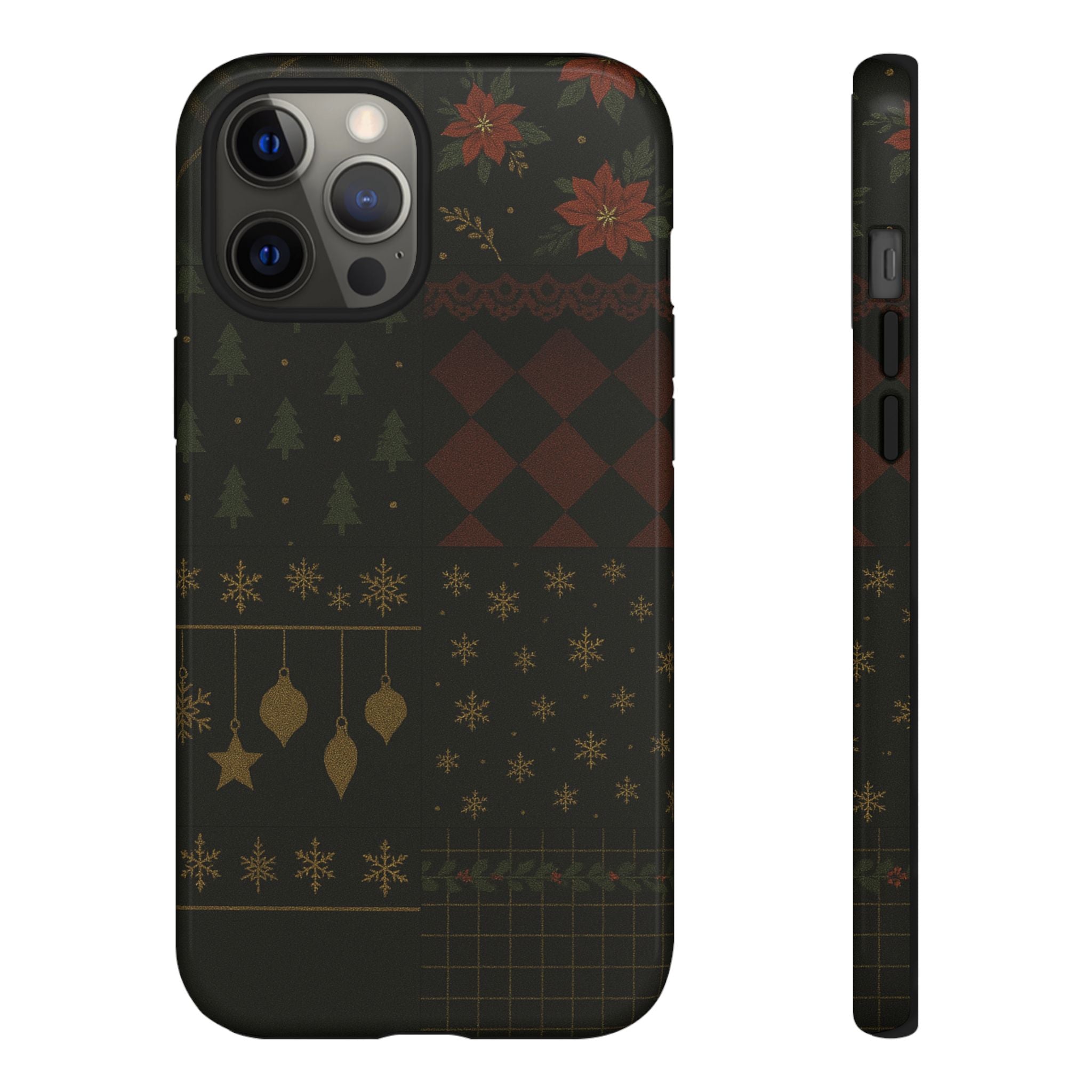 Black Luxury Phone Case for Christmas Festive Season - Tough design iPhone 12 Pro Max Glossy