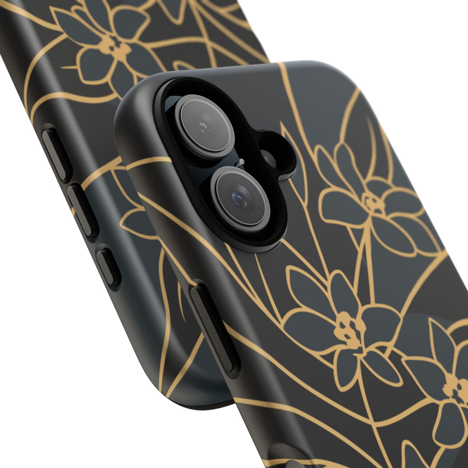 Golden Bloom - Elegant Floral Line Art Phone Case
