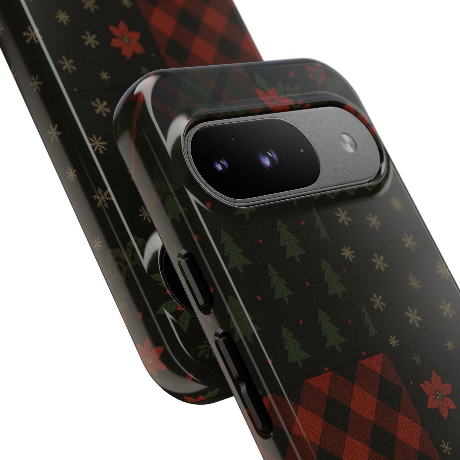 Black Festive Phone Case - Christmas Phone Cover - Tough Design