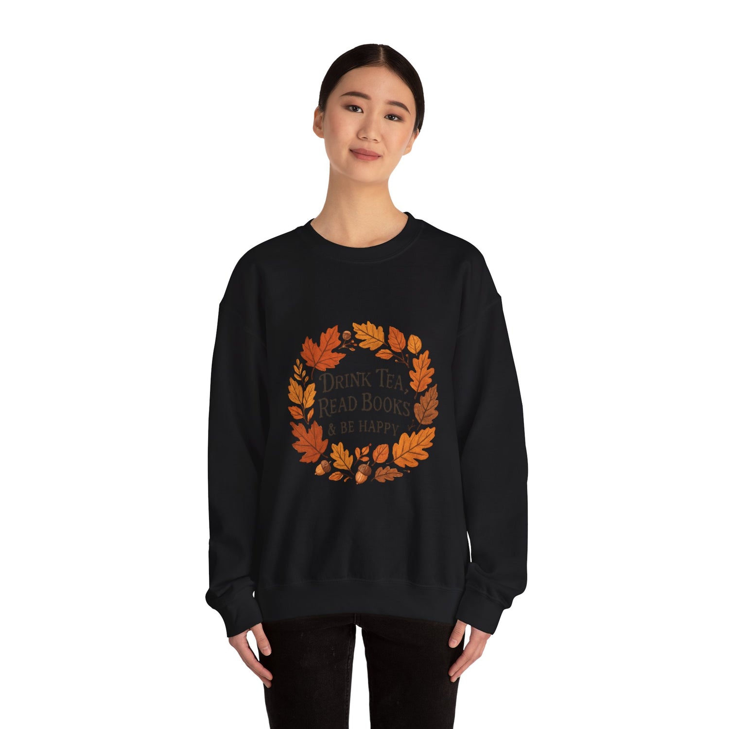 Cozy Book Lover Crewneck Sweatshirt - Fall Fashion Tea & Books Apparel | Gift for Readers