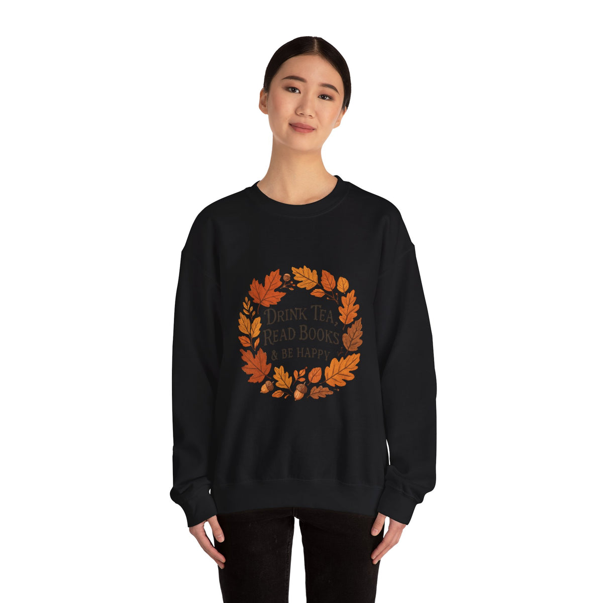 Cozy Book Lover Crewneck Sweatshirt - Fall Fashion Tea & Books Apparel | Gift for Readers