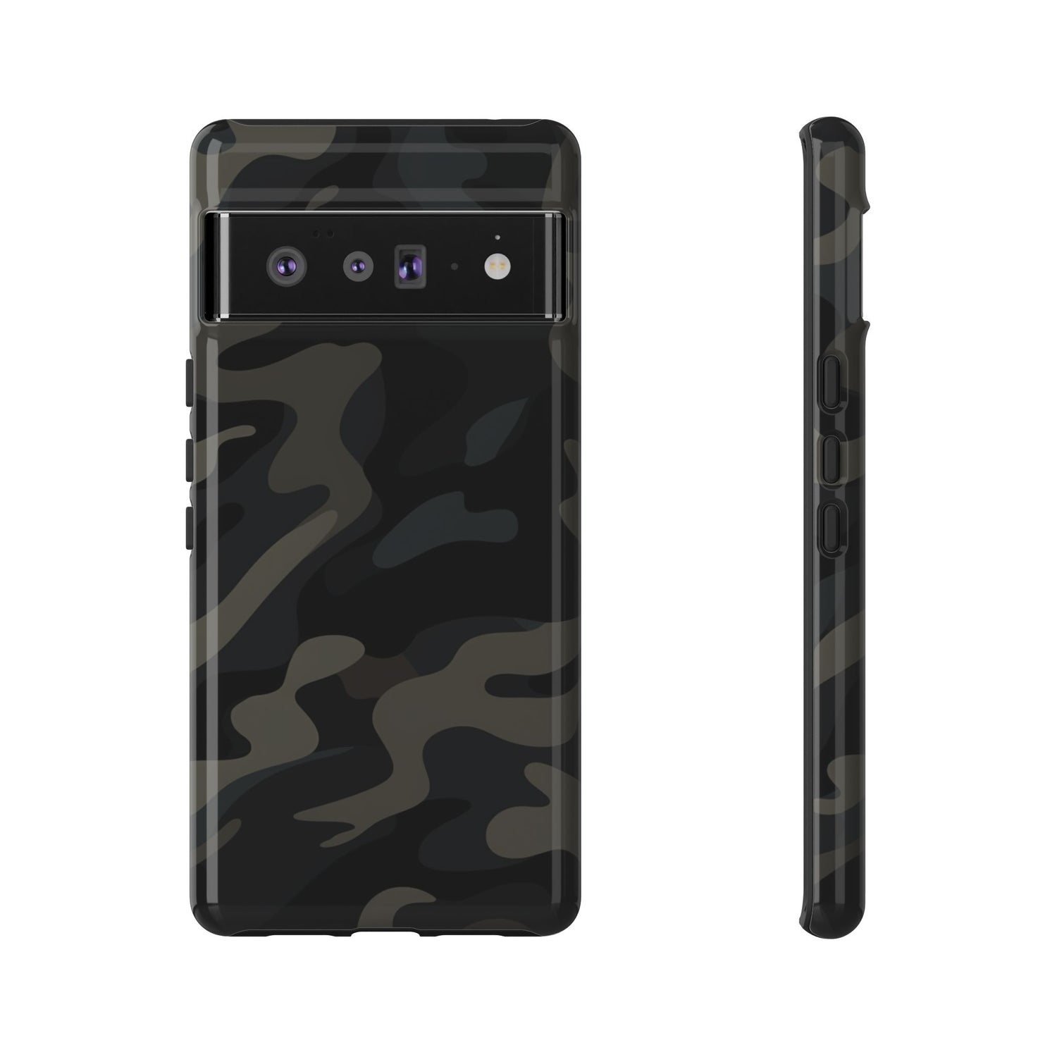 Black Camouflage Phone Case for iPhone, Samsung and Google Pixel Google Pixel 6 Pro Glossy