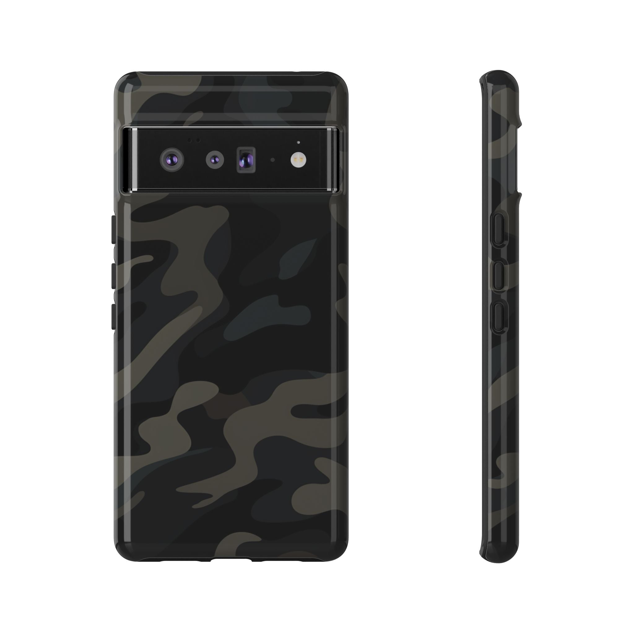 Black Camouflage Phone Case for iPhone, Samsung and Google Pixel Google Pixel 6 Pro Glossy