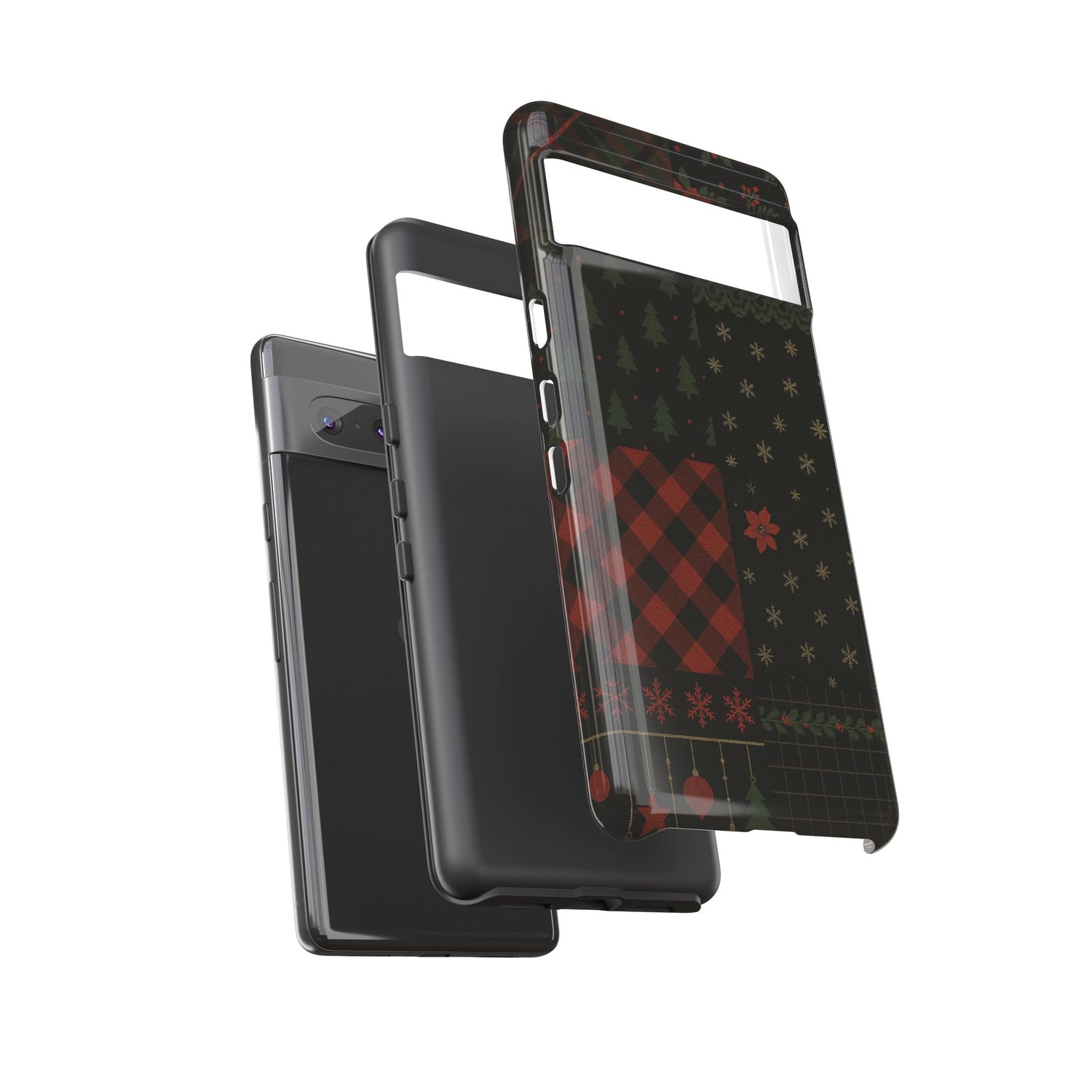 Black Festive Phone Case - Christmas Phone Cover - Tough Design