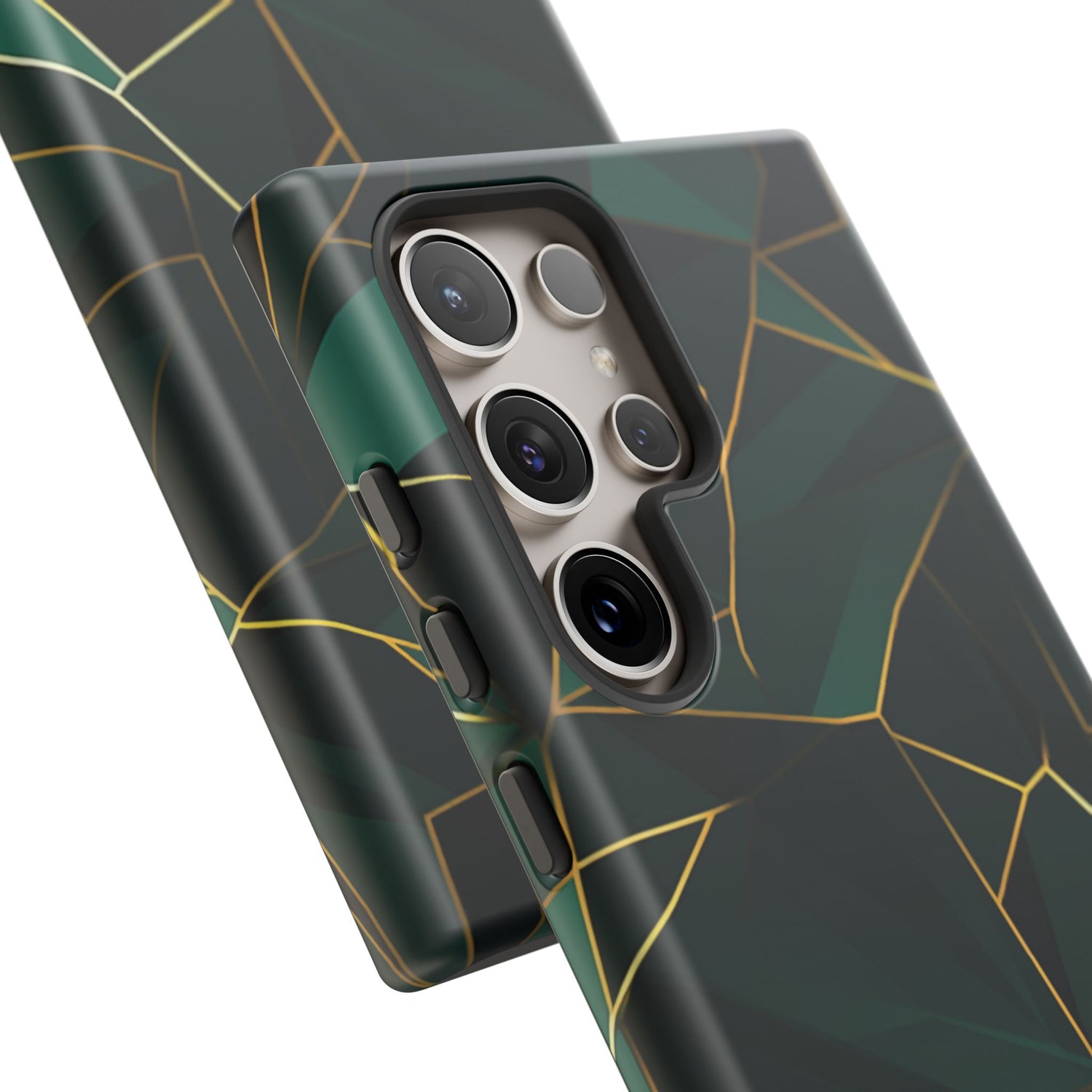 Emerald Veil - Geometric Luxe Phone Case