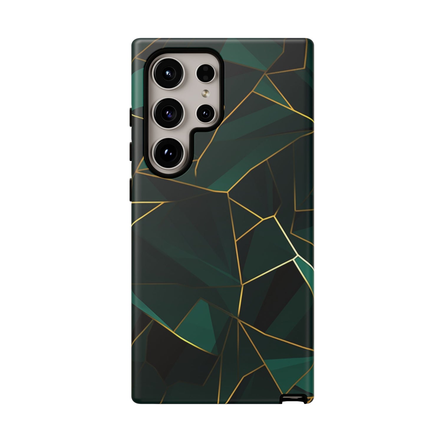 Emerald Veil - Geometric Luxe Phone Case Samsung Galaxy S24 Ultra Matte