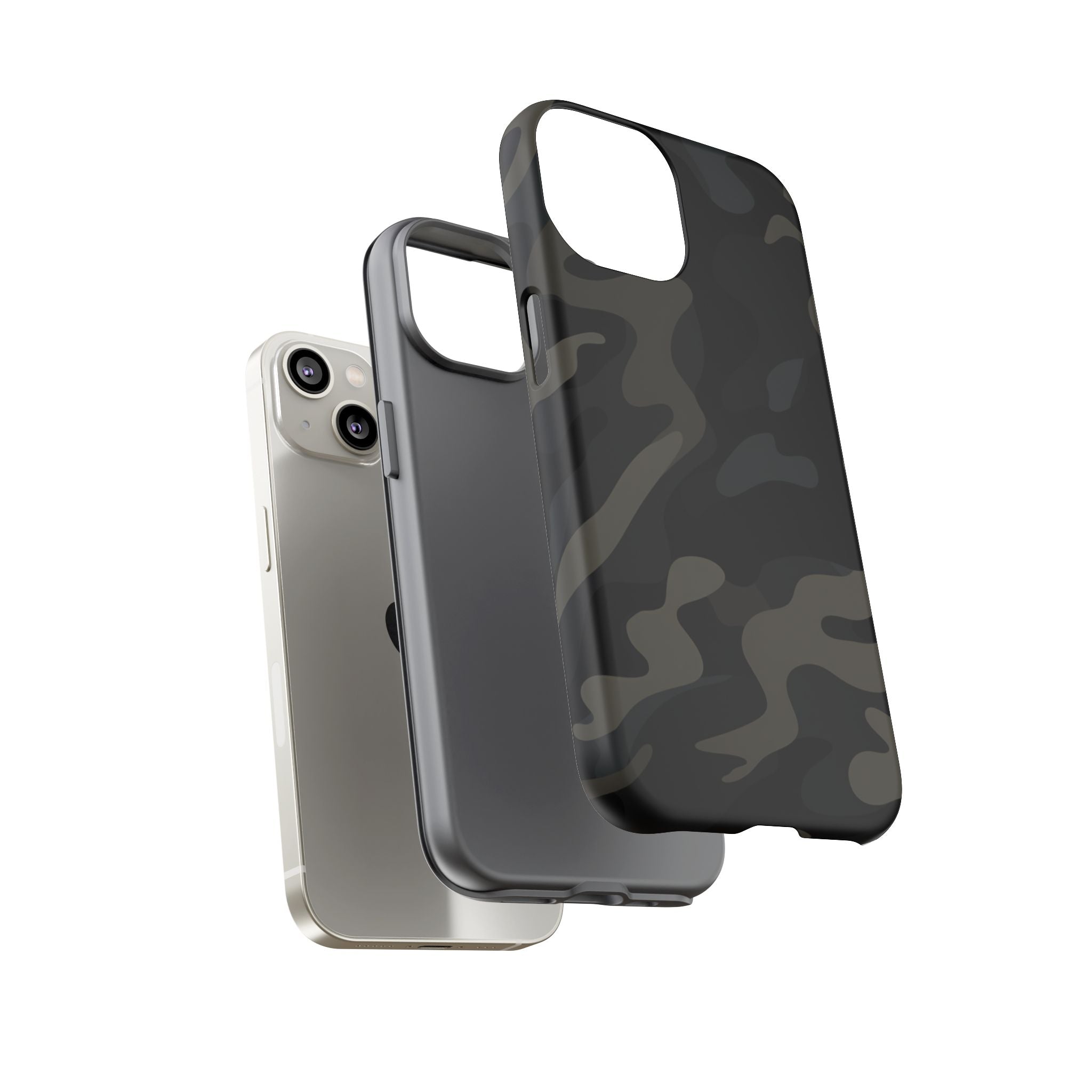 Black Camouflage Phone Case for iPhone, Samsung and Google Pixel