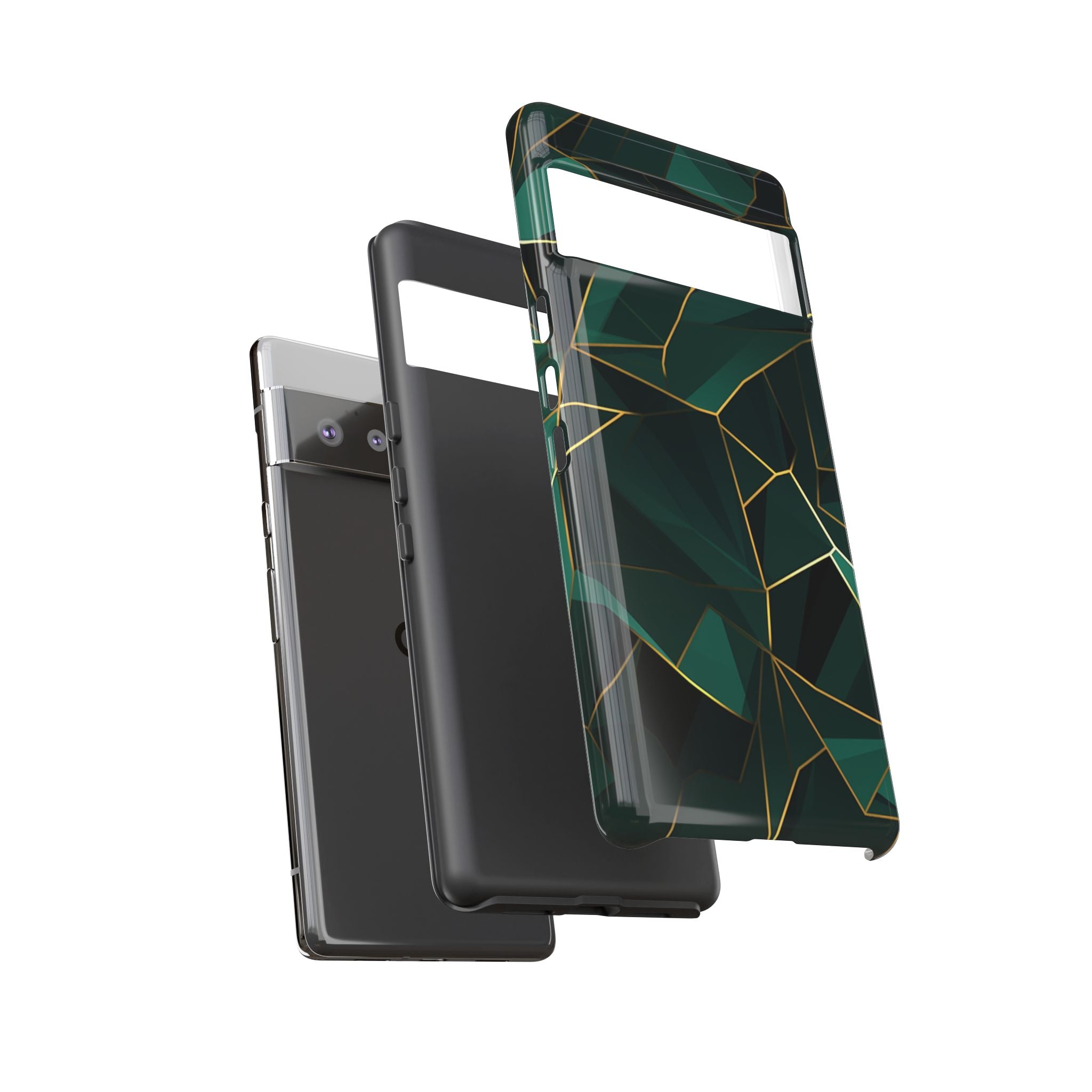 Emerald Veil - Geometric Luxe Phone Case