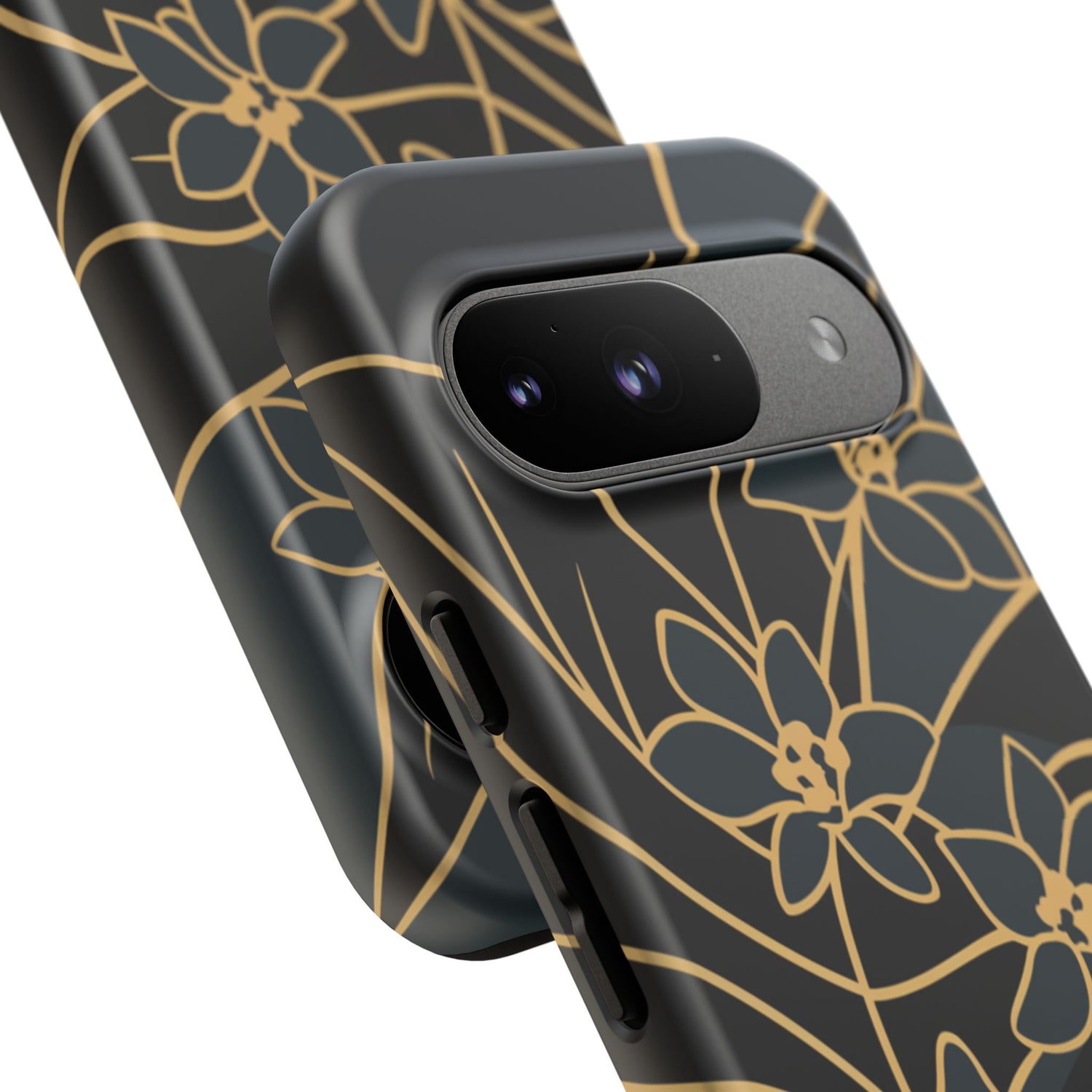 Golden Bloom - Elegant Floral Line Art Phone Case