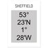 Sheffield Coordinates Poster Print | Minimalist Unframed Wall Art Decor A3 A4 A5 21x29.7 cm 8x12"