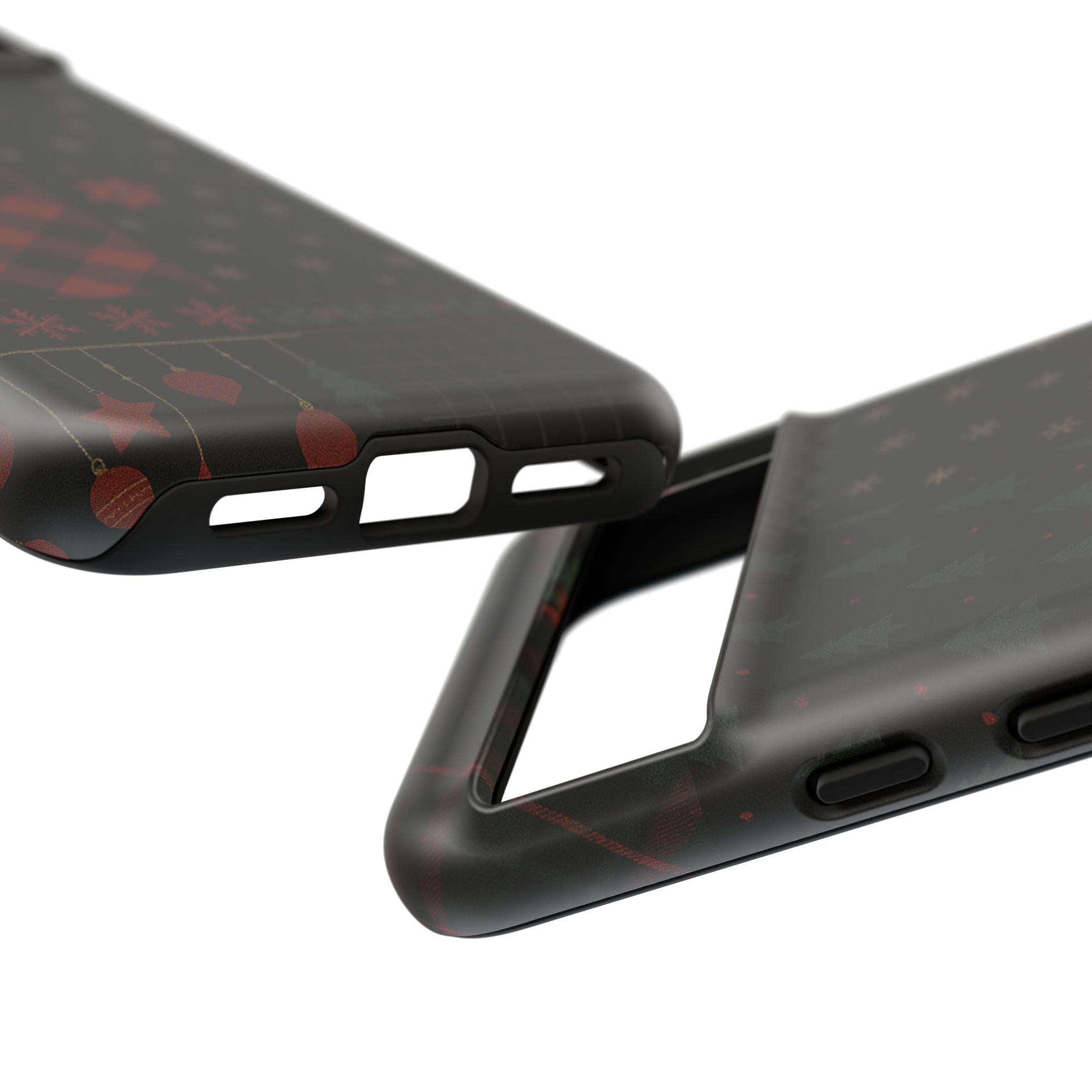 Black Festive Phone Case - Christmas Phone Cover - Tough Design