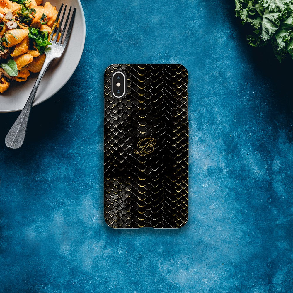 Luxury Dragon Scale Phone Case - iPhone 16, 15 Pro, Samsung S23 | Golden 3D Design iPhone XS Max