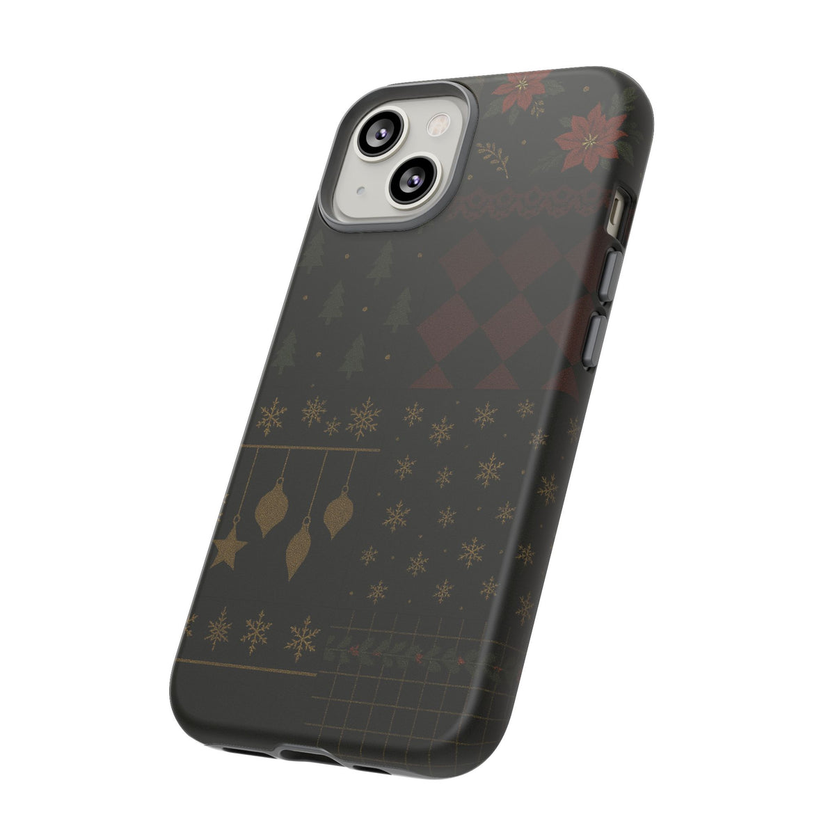 Black Luxury Phone Case for Christmas Festive Season - Tough design