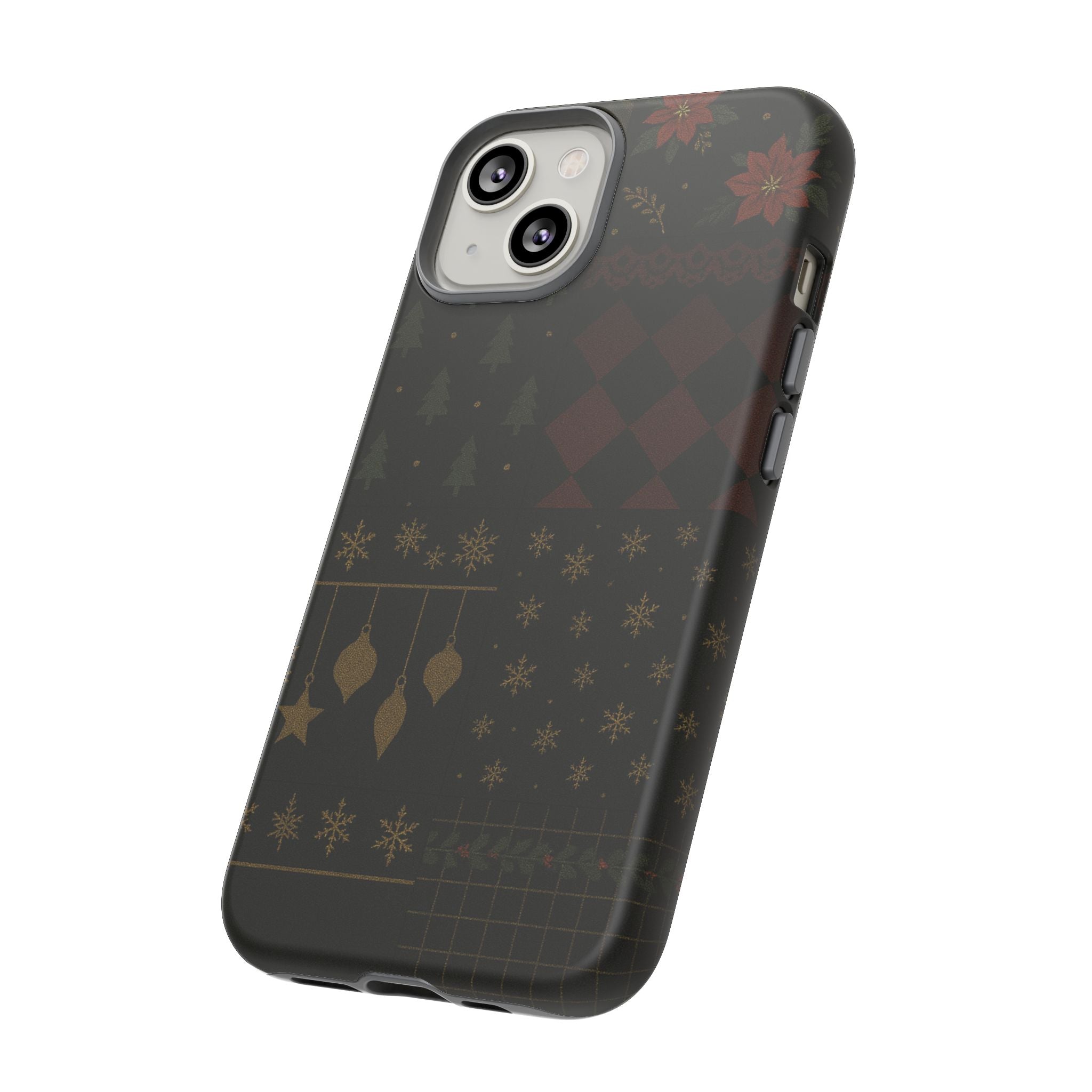 Black Luxury Phone Case for Christmas Festive Season - Tough design