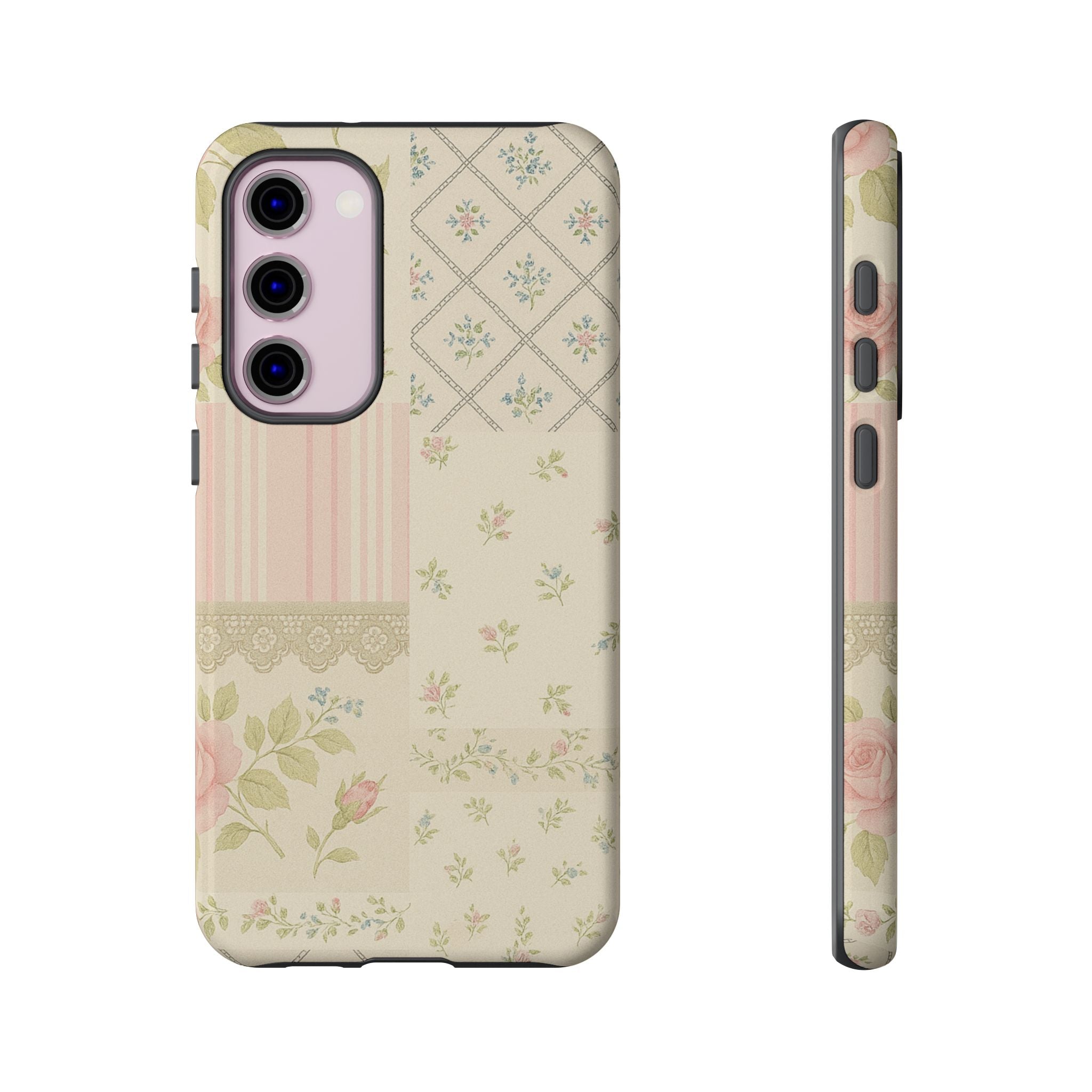 Floral Phone Case, Floral Tough Case, Protective Phone Case, Flower Case, Tough Phone Cover, Floral Tech Accessory Samsung Galaxy S23 Plus Glossy