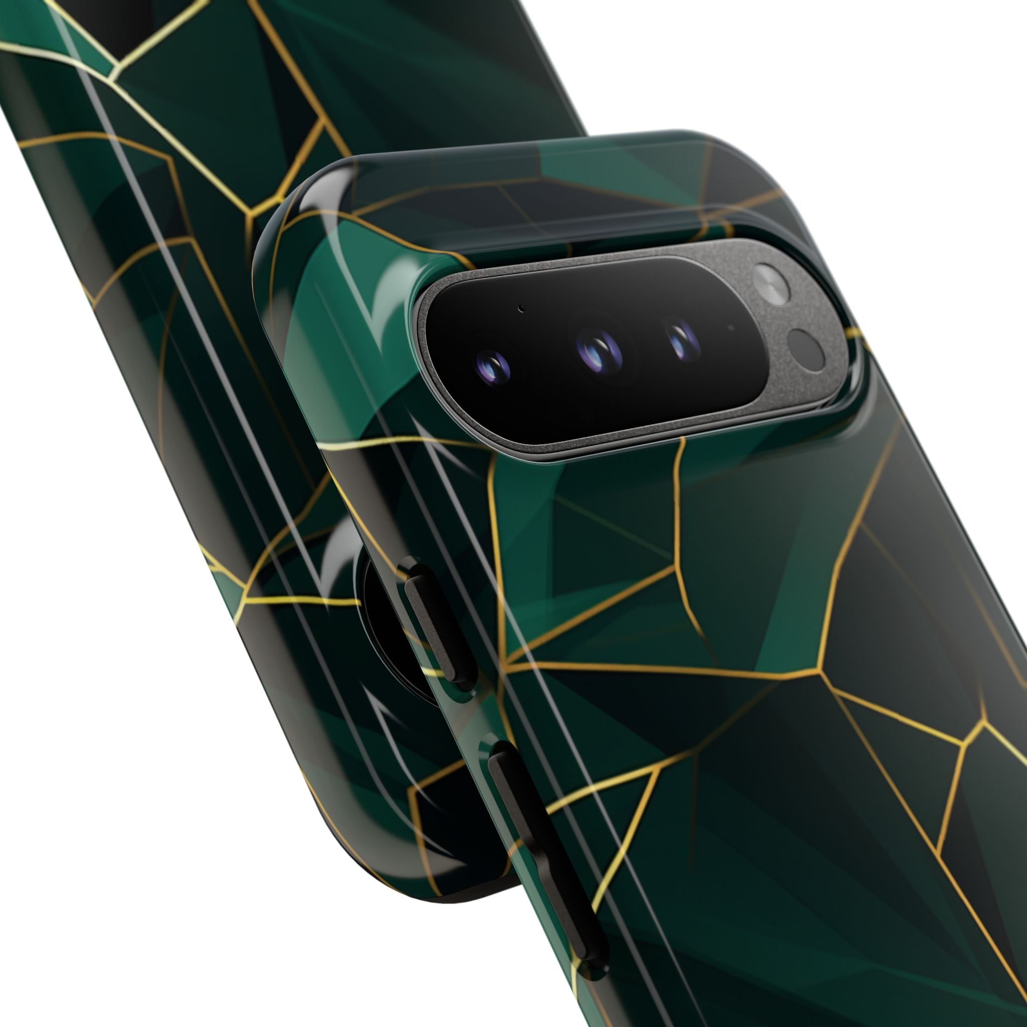 Emerald Veil - Geometric Luxe Phone Case