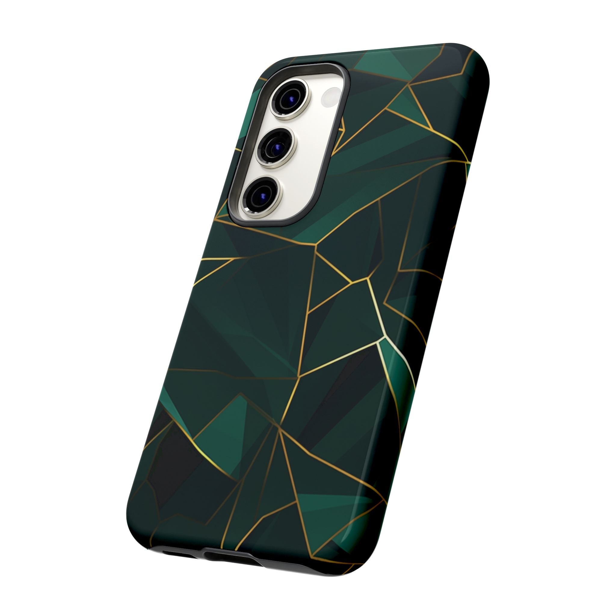 Emerald Veil - Geometric Luxe Phone Case
