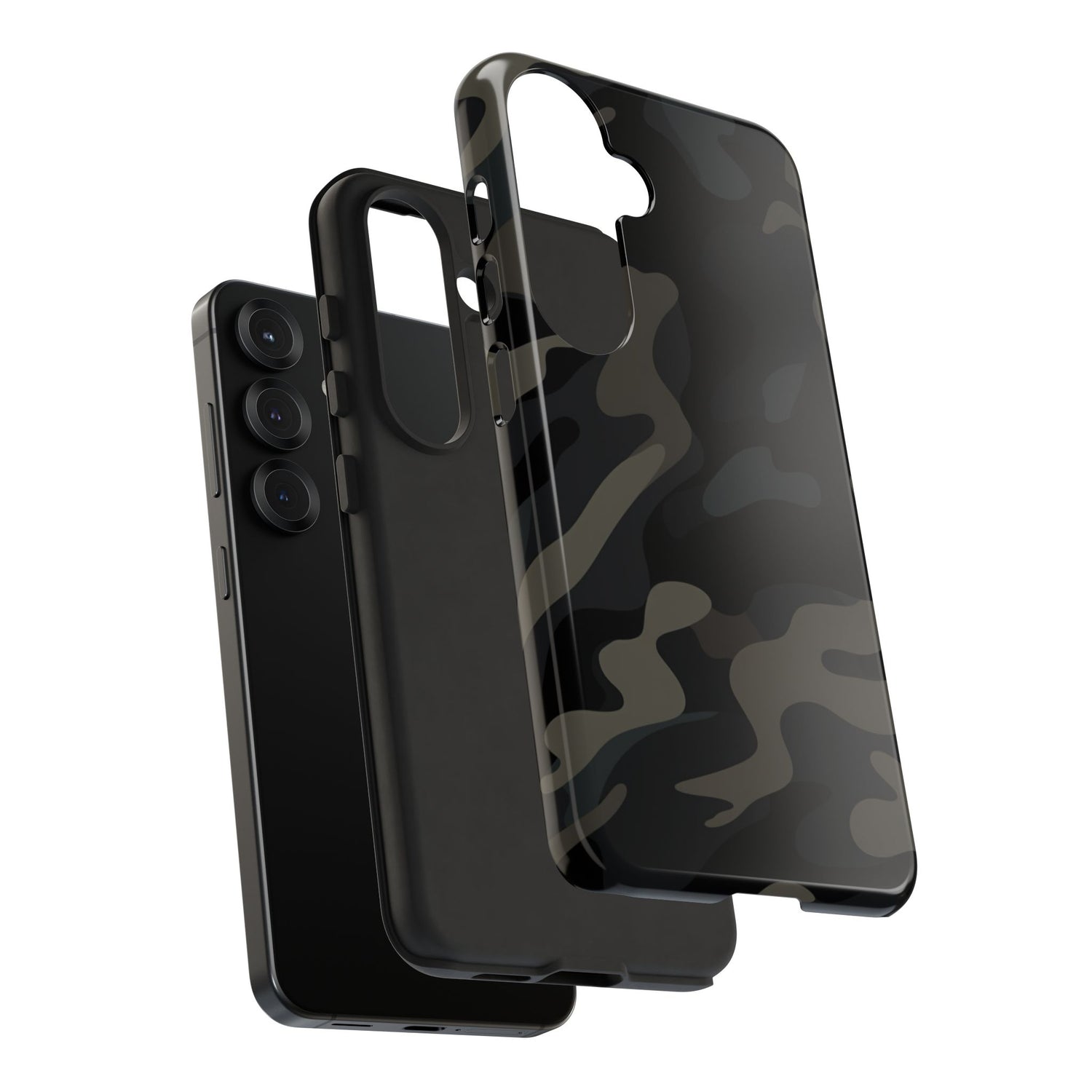 Black Camouflage Phone Case for iPhone, Samsung and Google Pixel